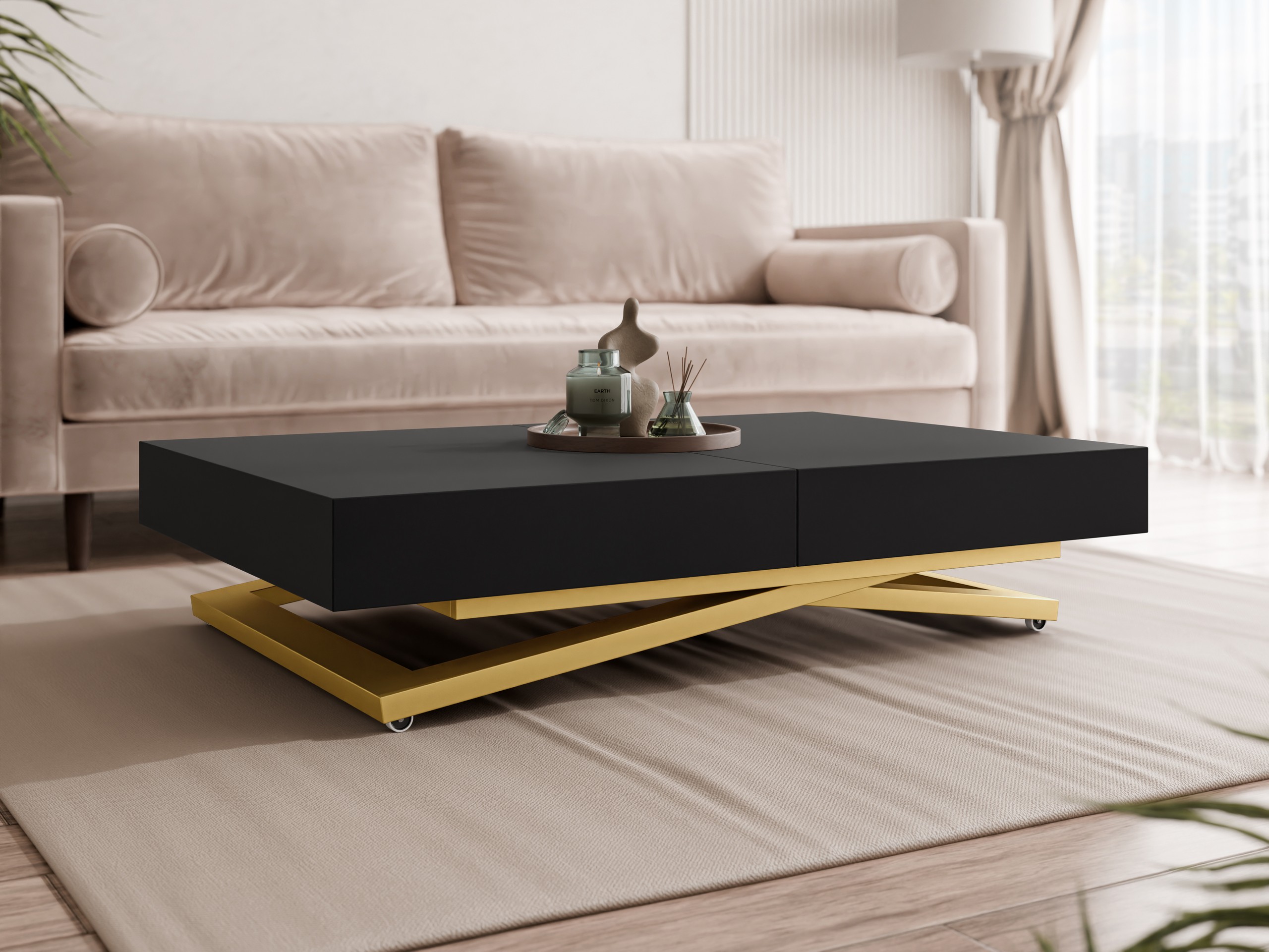 Table basse transformateur Oswego 173 (Noir)