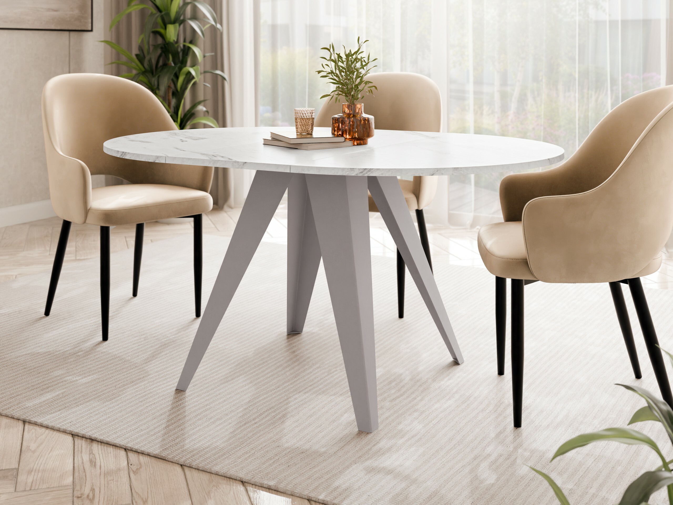 Table Oswego 174 (Marbre blanc)