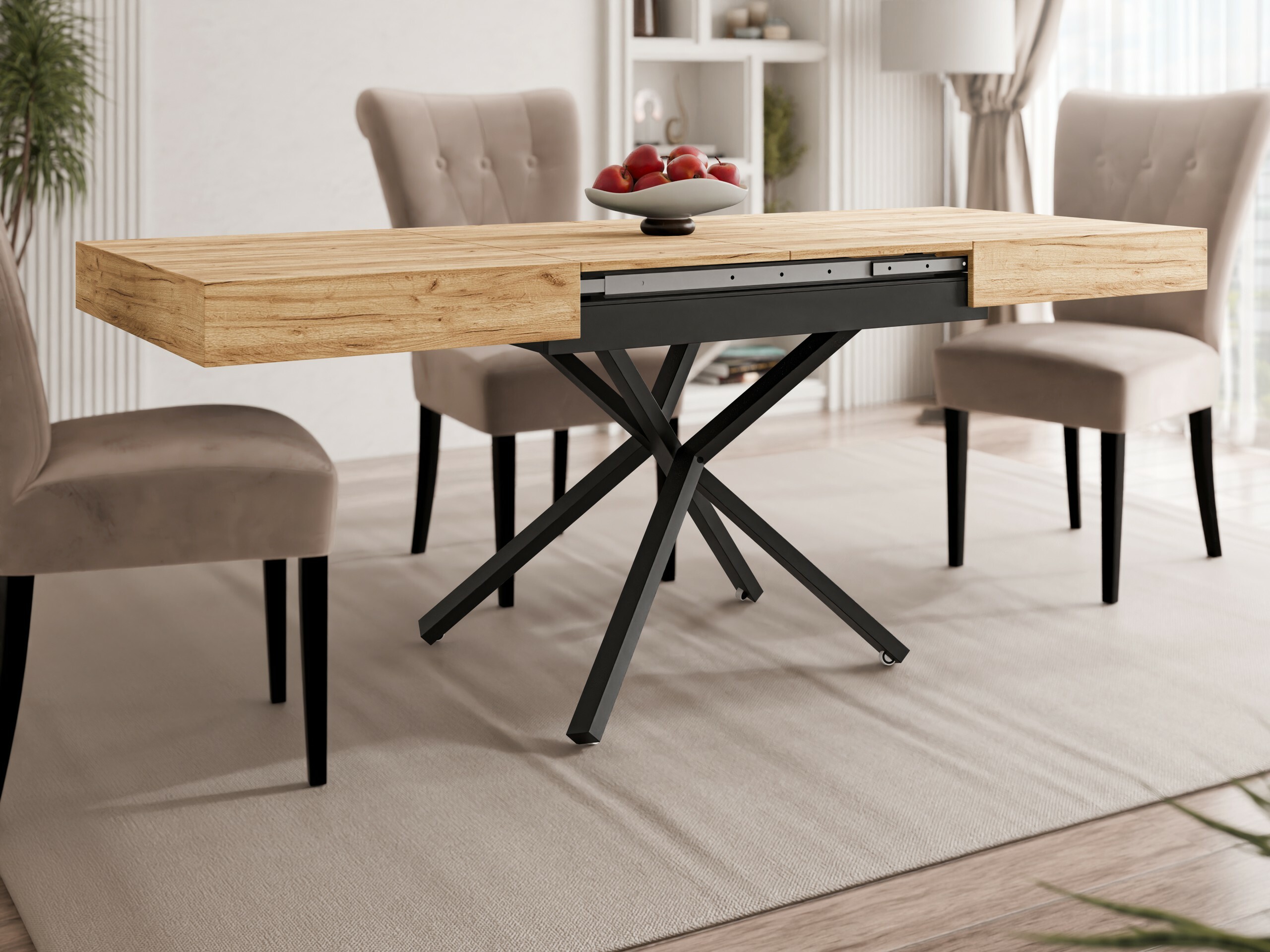 Table basse transformateur Oswego 176 (Chêne doré artisanal)