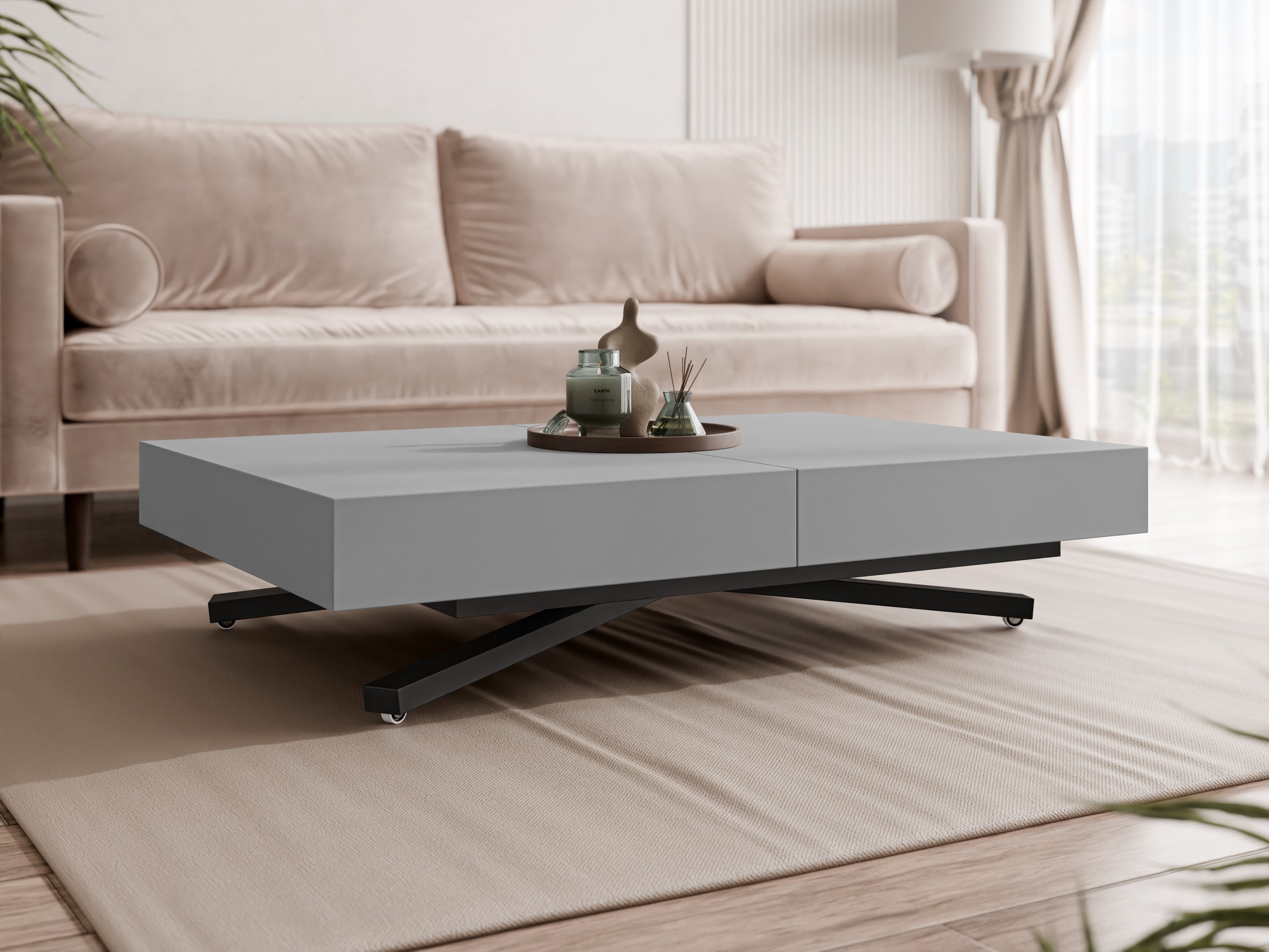 Table basse transformateur Oswego 176 (Graphite)