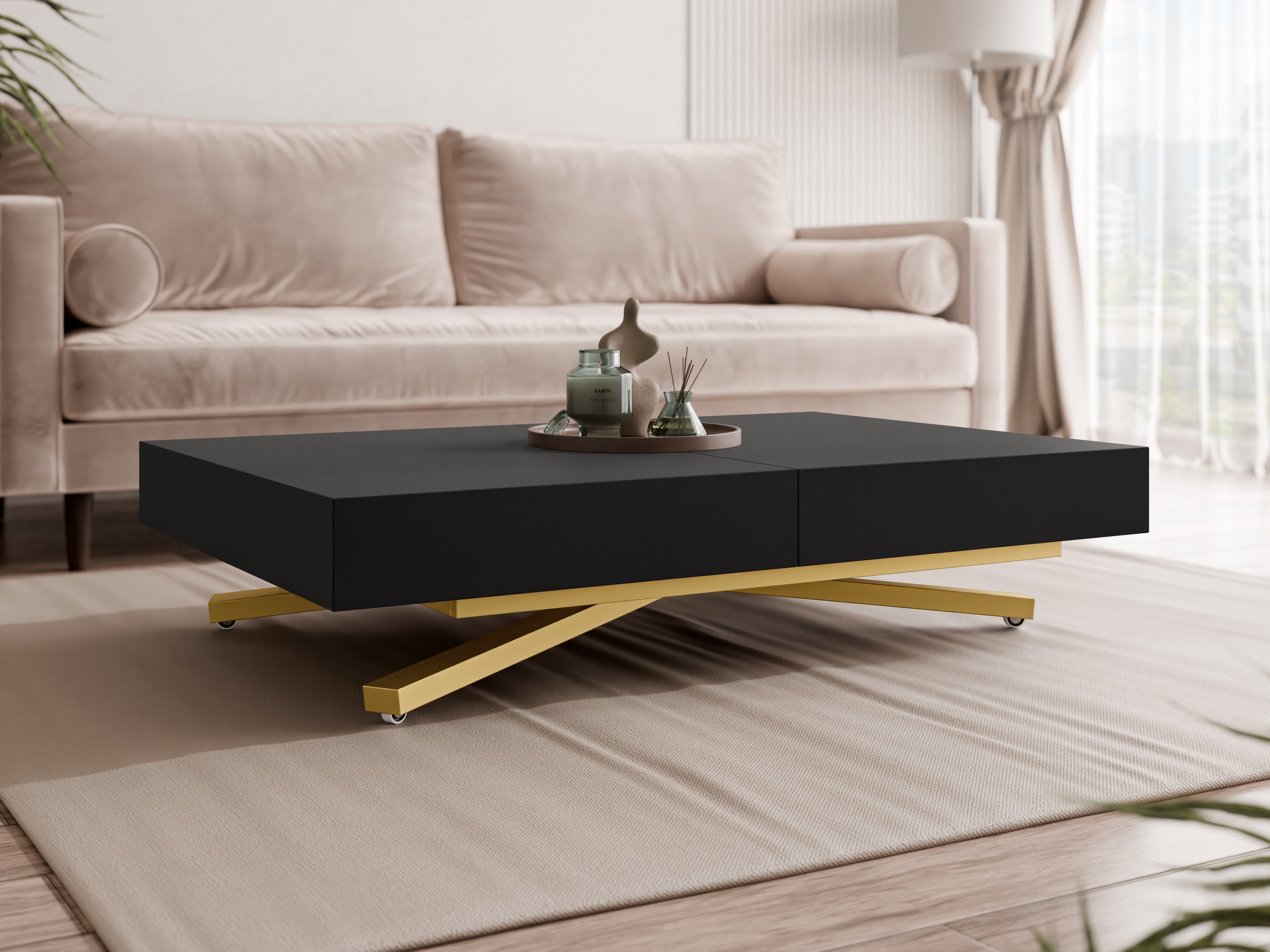 Table basse transformateur Oswego 178 (Noir)