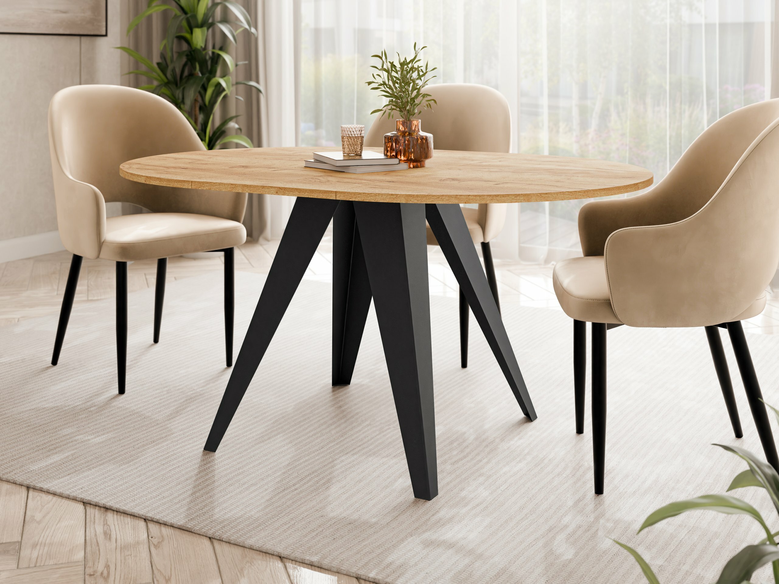 Table Oswego 175 (Chêne doré artisanal)