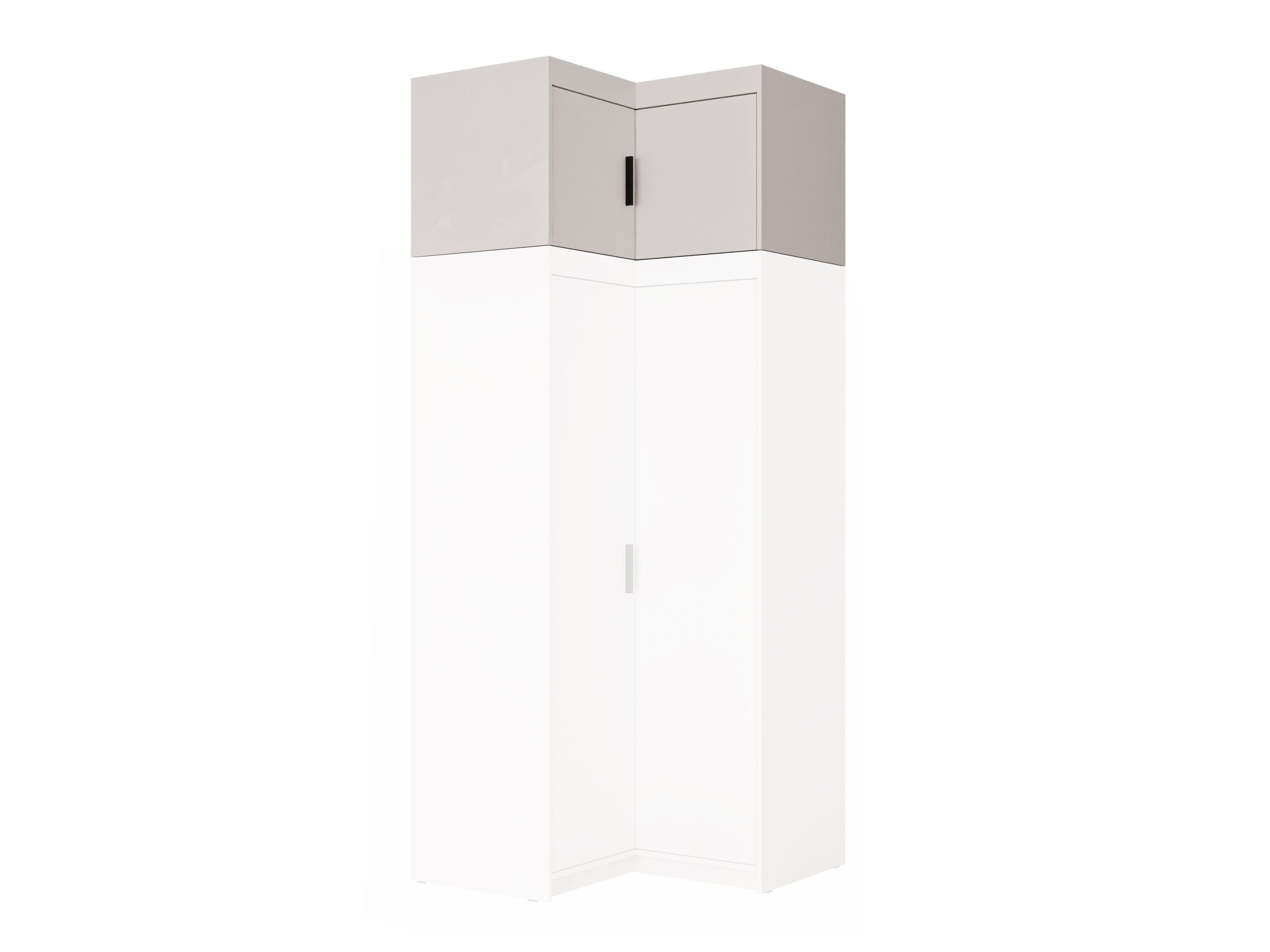 Armoire d'angle Novduni 118 (Blanc)