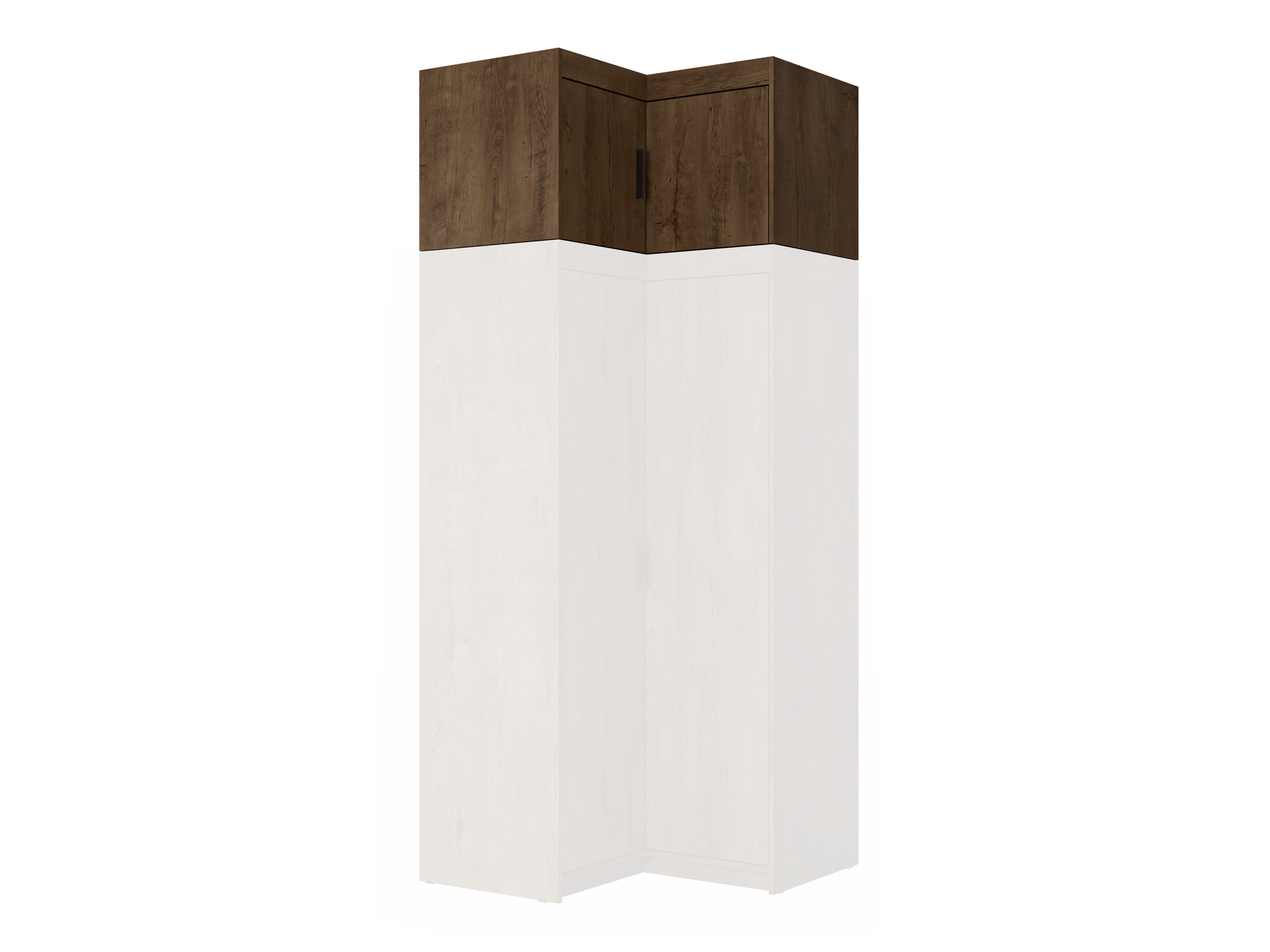 Armoire d'angle Novduni 118 (Chêne de Lefkas)
