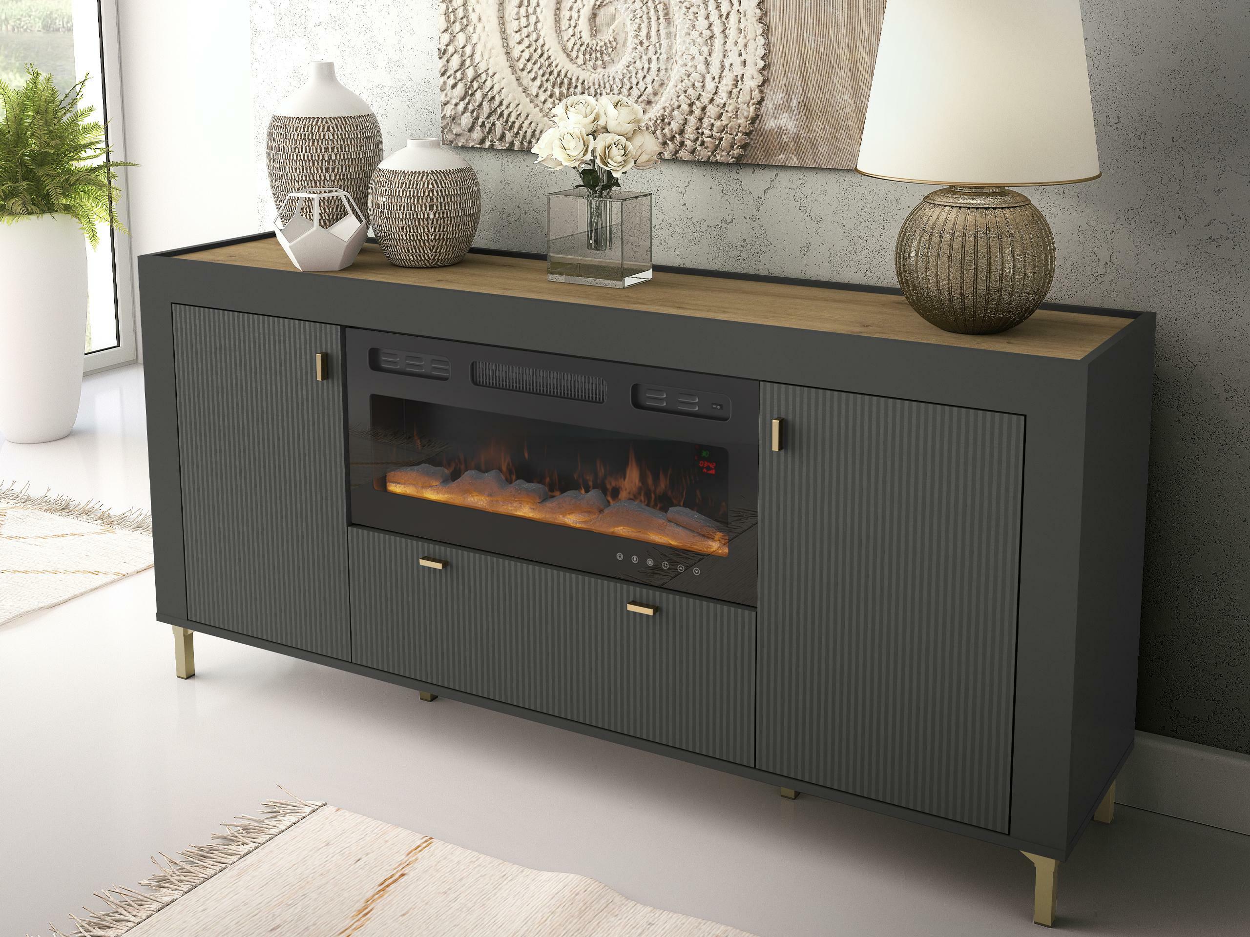 Commode Mormavu 110 (Noir mat)