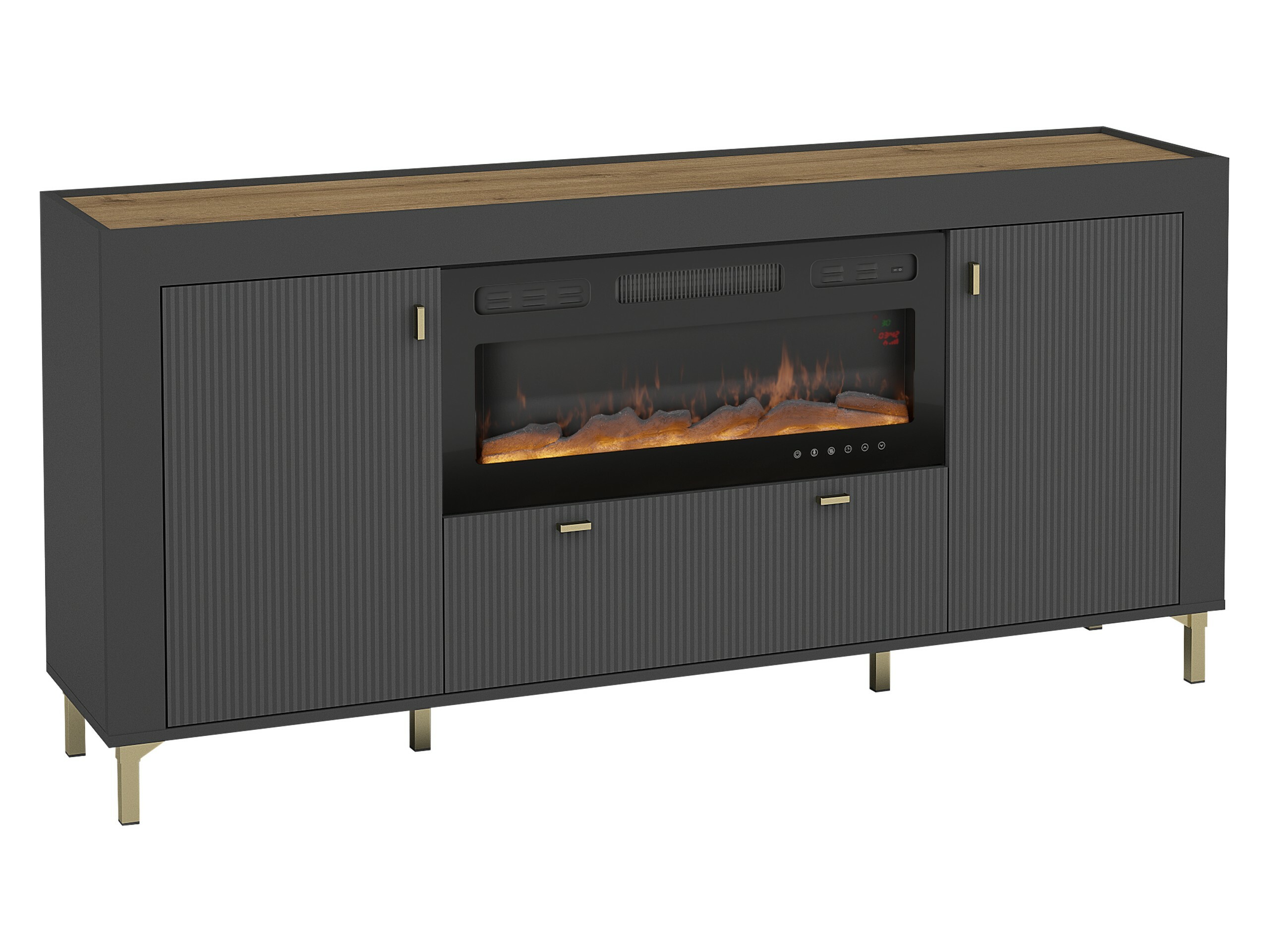 Commode Mormavu 110 (Noir mat)