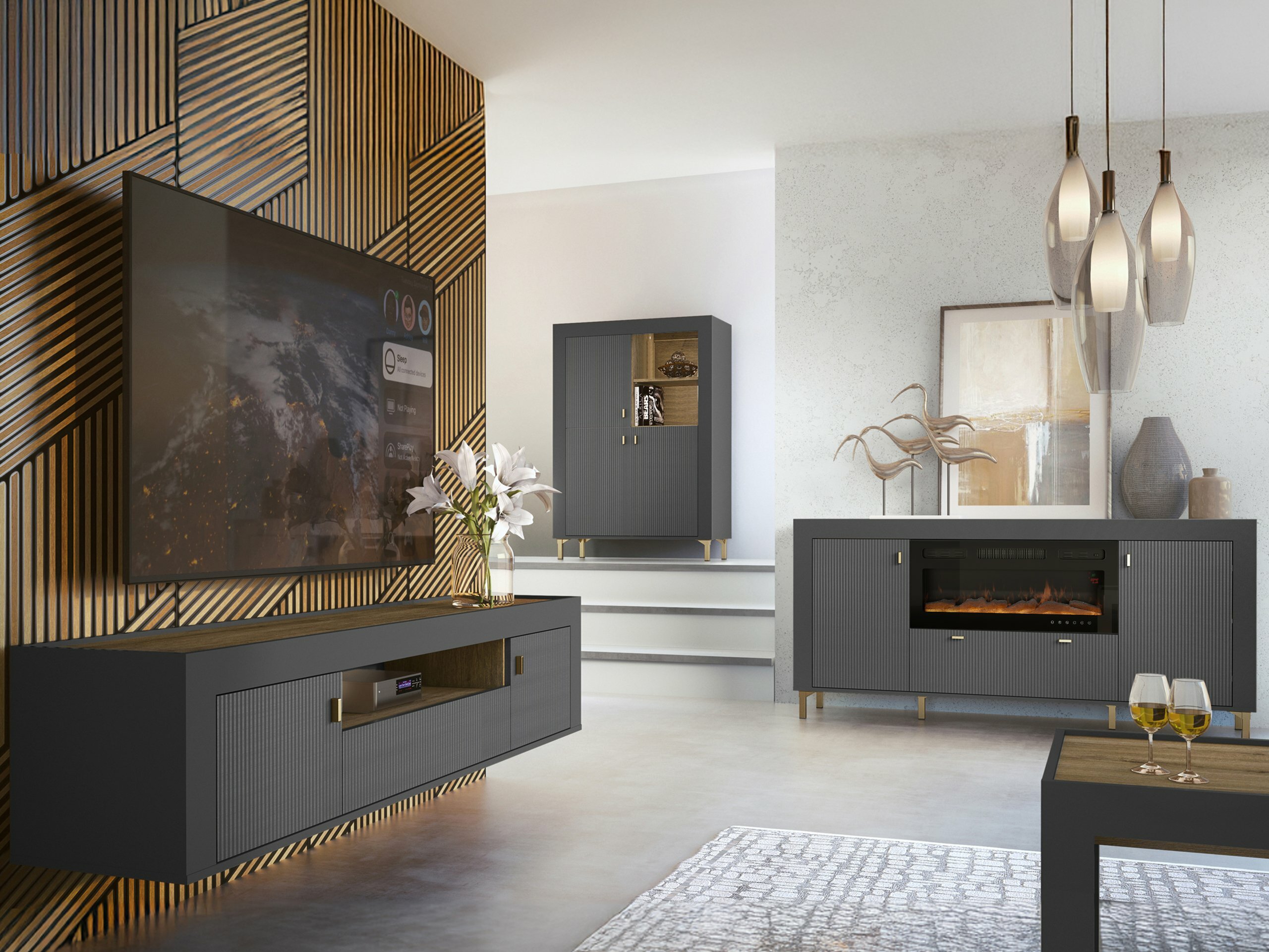 Commode Mormavu 110 (Noir mat)