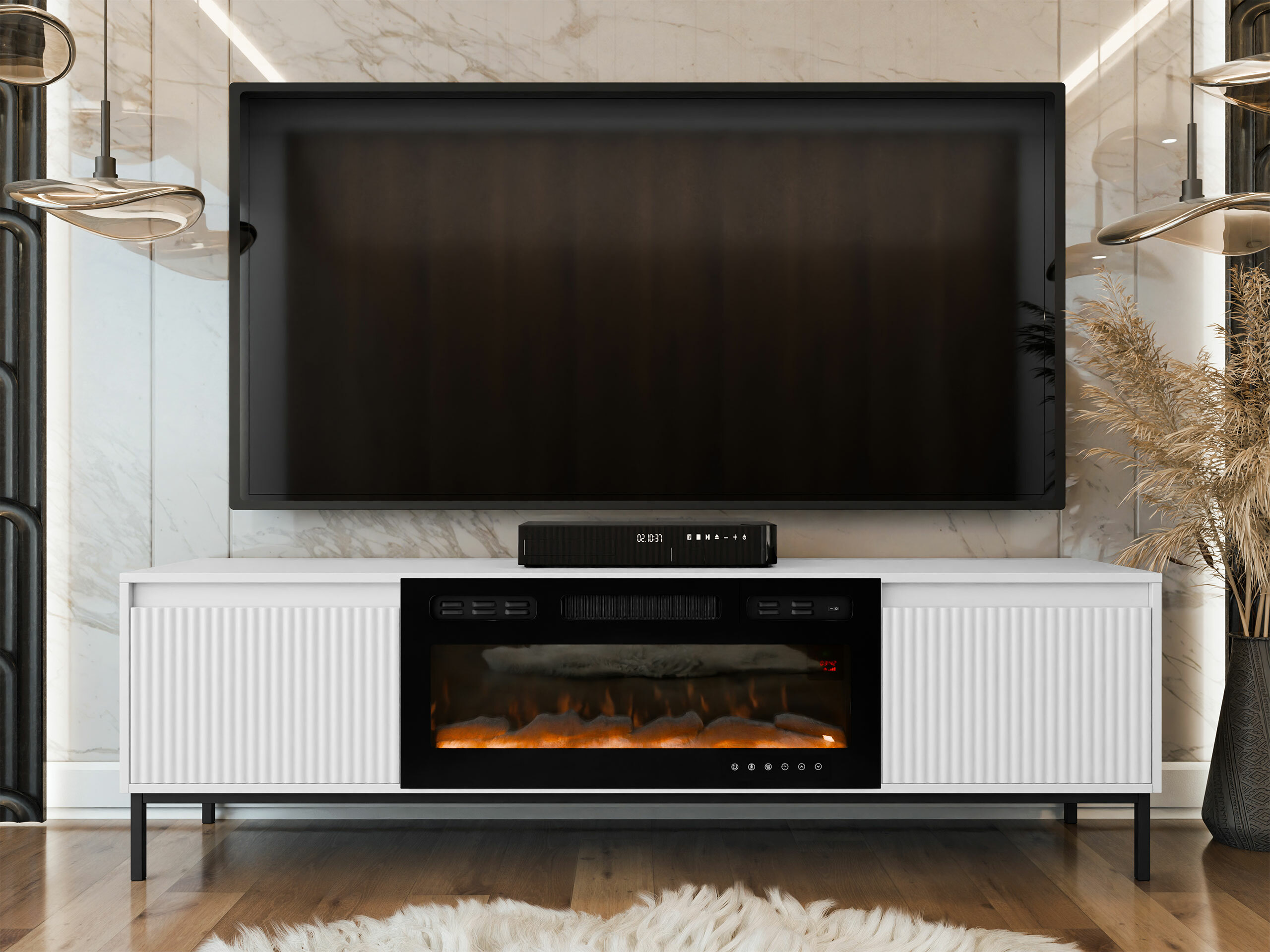 Meuble TV Comfivo Delruva III (Blanc)