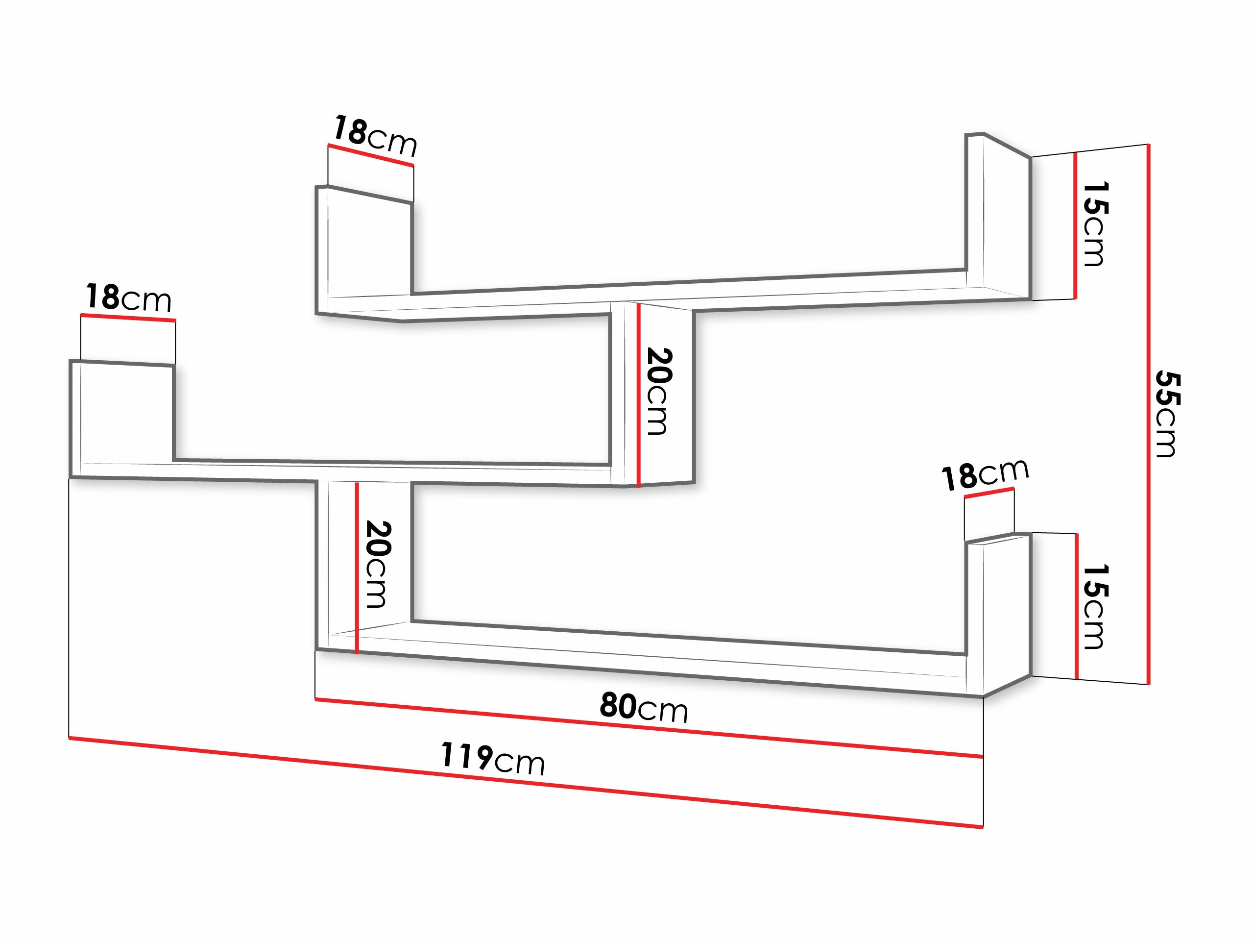 Étagère murale Lexicon I (Sonoma chêne)