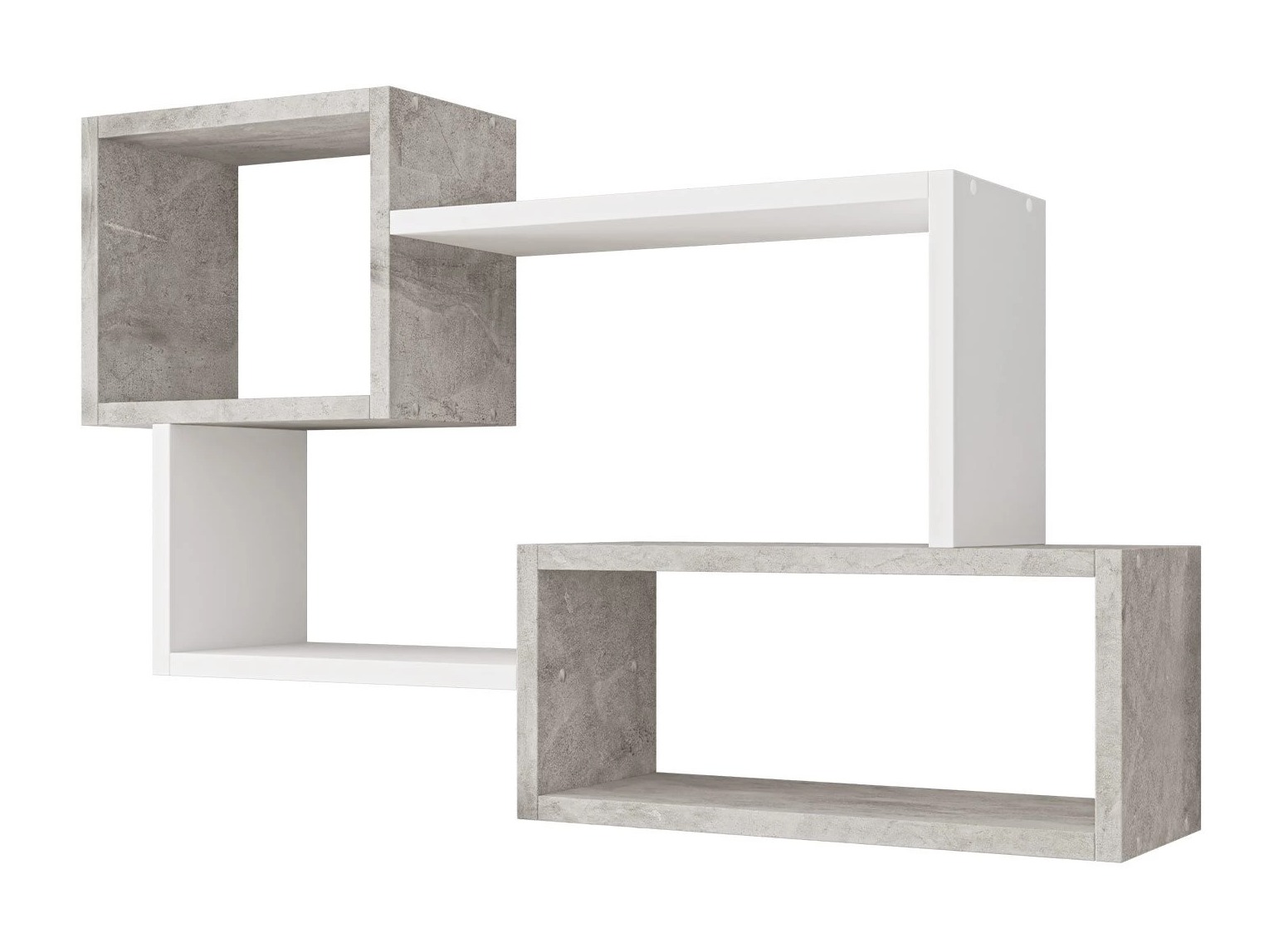 Étagère murale Sarasota 106 (Béton + Blanc)