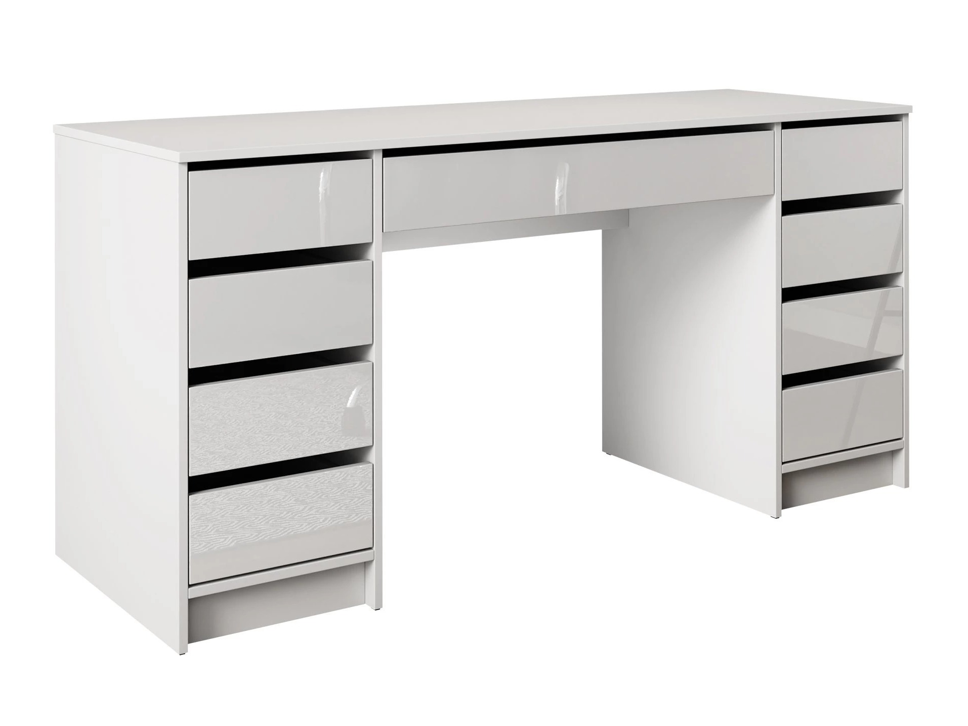Bureau Comfivo 401 (Blanc brillant + Blanc)