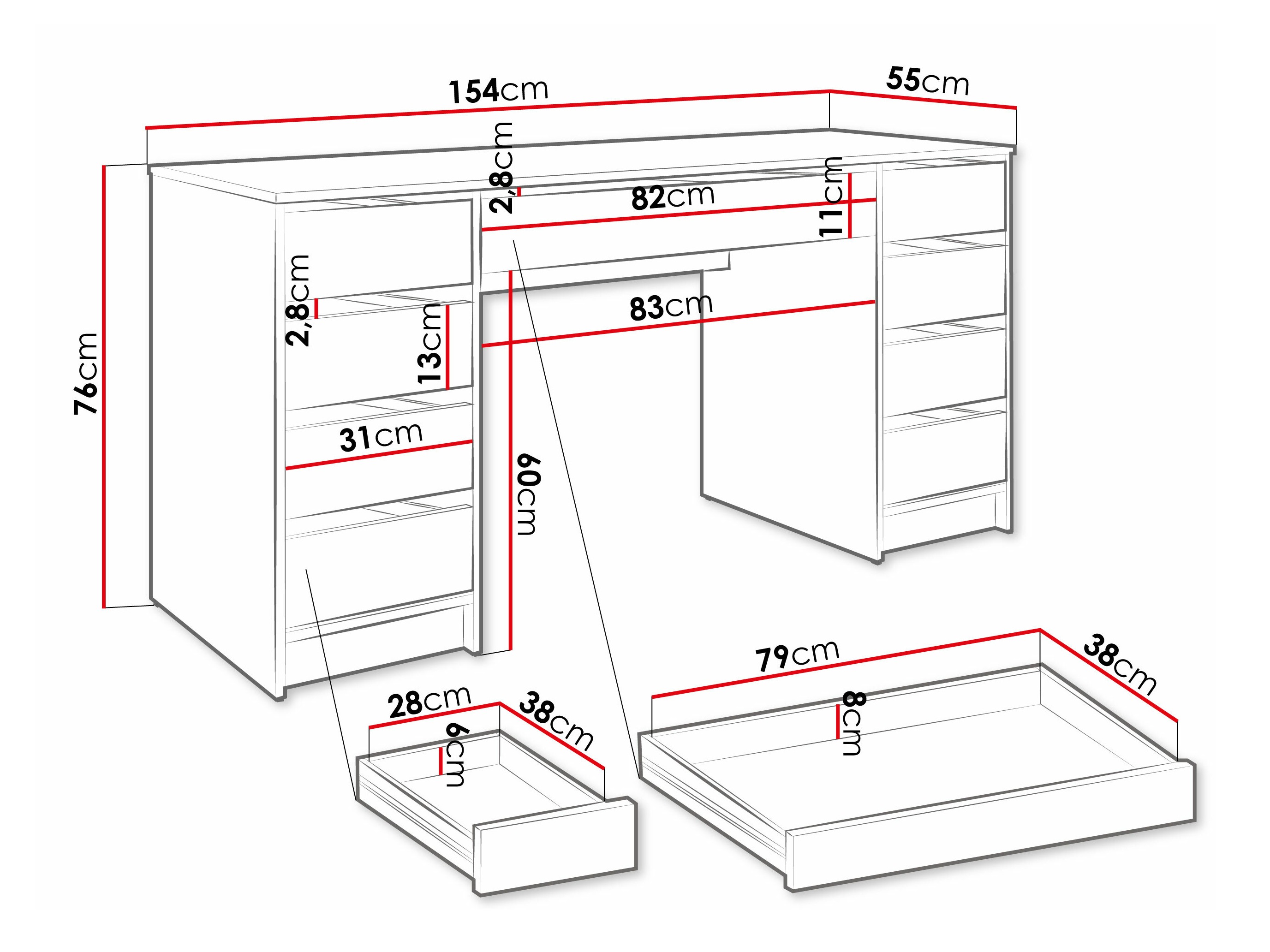 Bureau Comfivo Terros II (Anthracite)