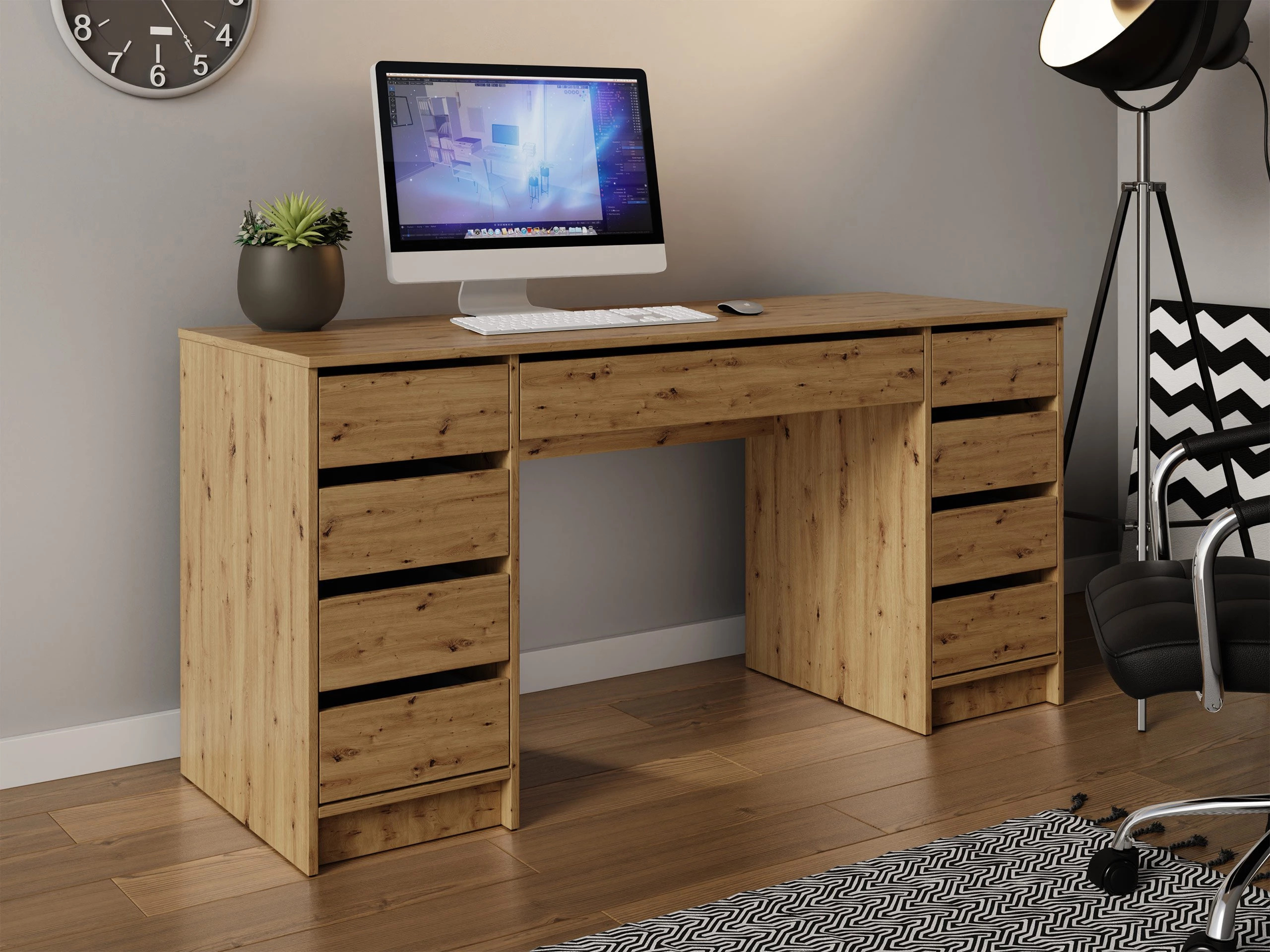 Bureau Comfivo Terros II (Chêne Artisan)