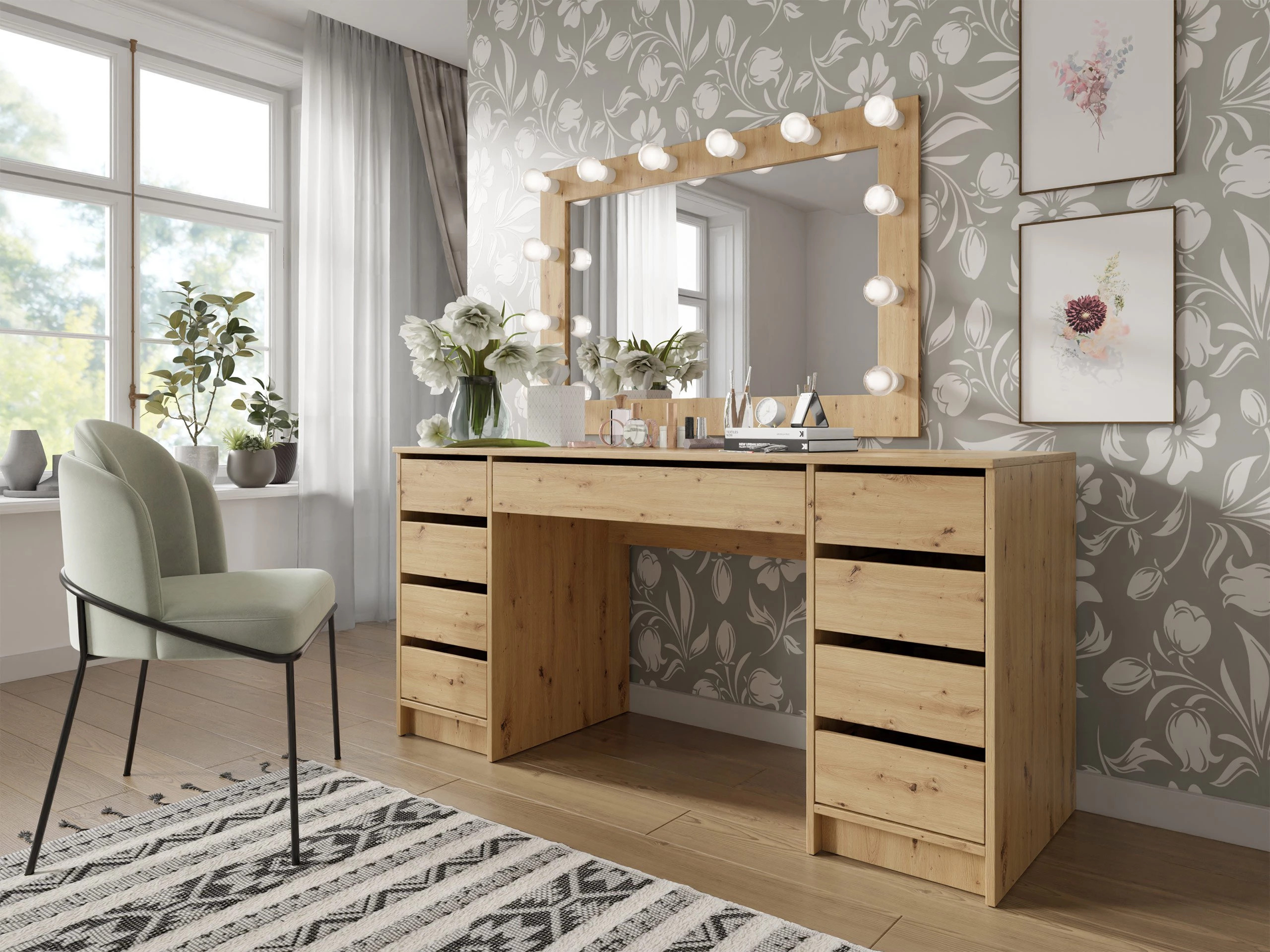 Bureau Comfivo Terros II (Chêne Artisan)