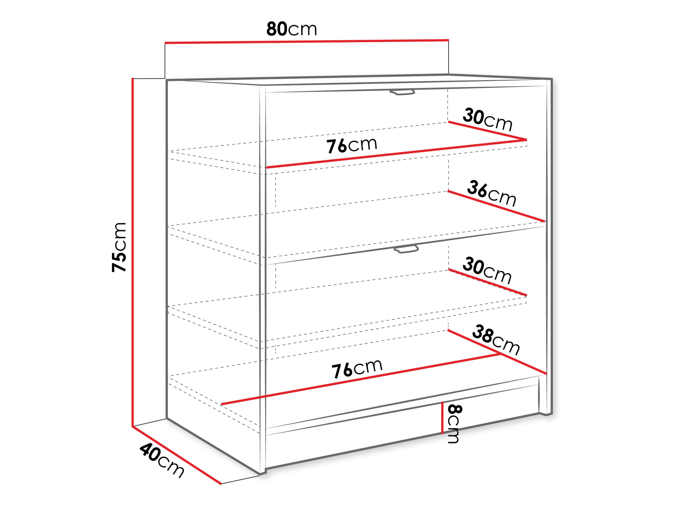 Meubles à chaussures Comfivo Larmire 125 (Blanc)
