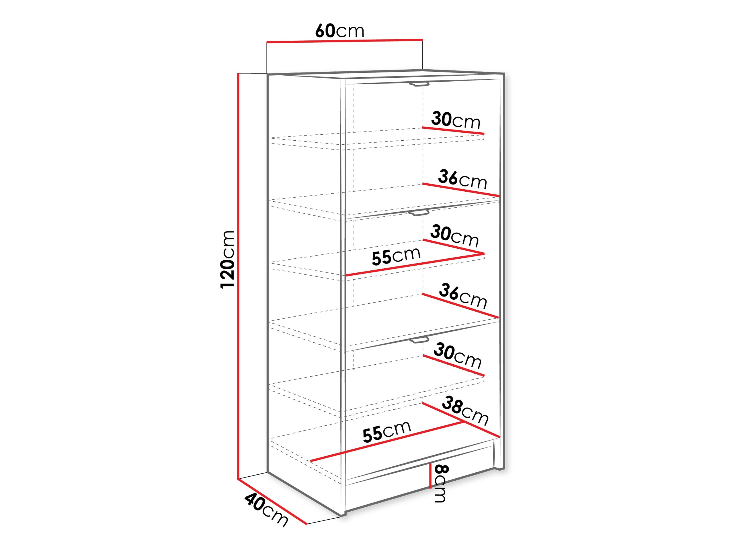 Meubles à chaussures Comfivo Larmire 126 (Blanc)