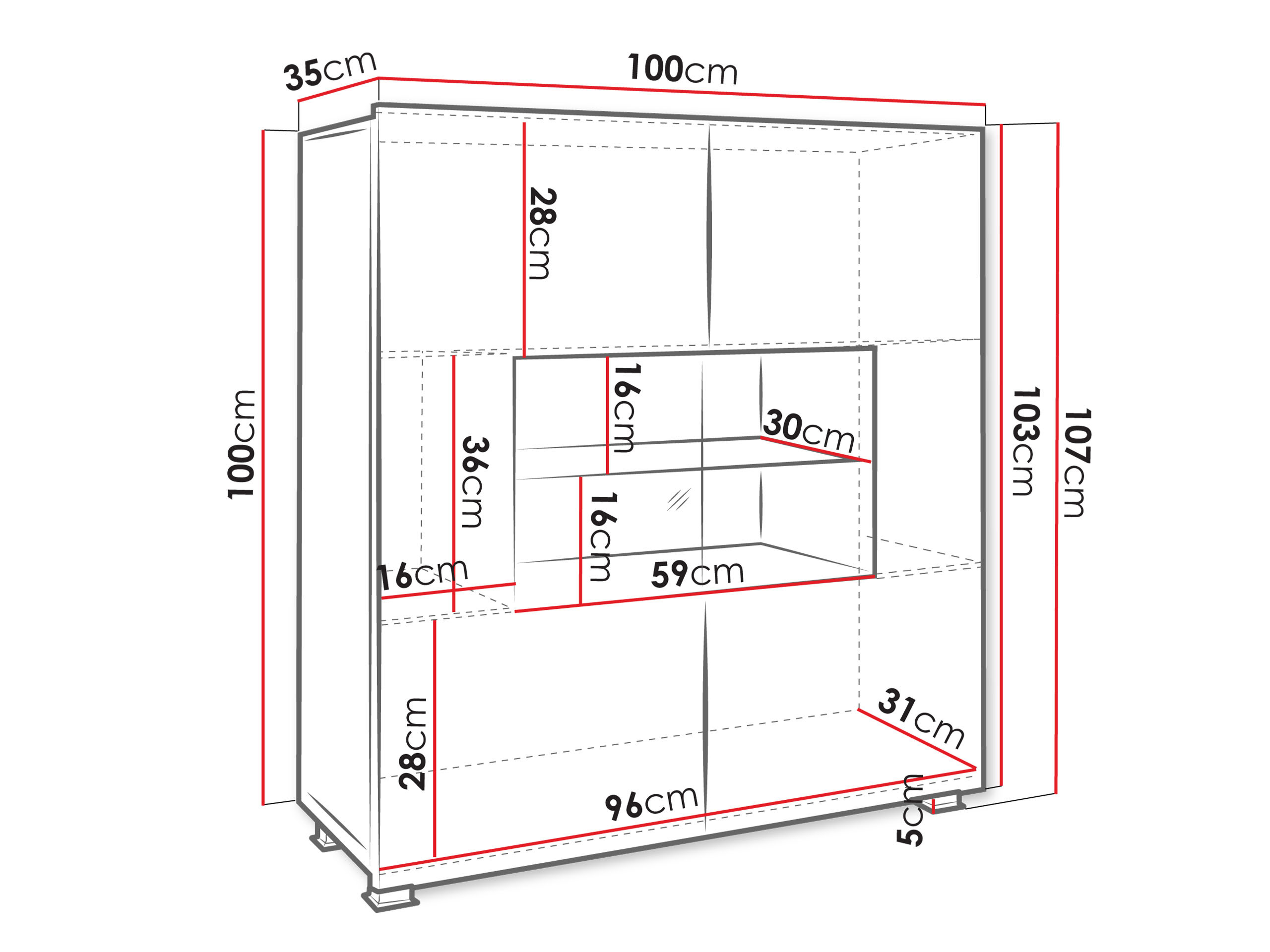 Buffet Tivdalu 100 (Cachemire)