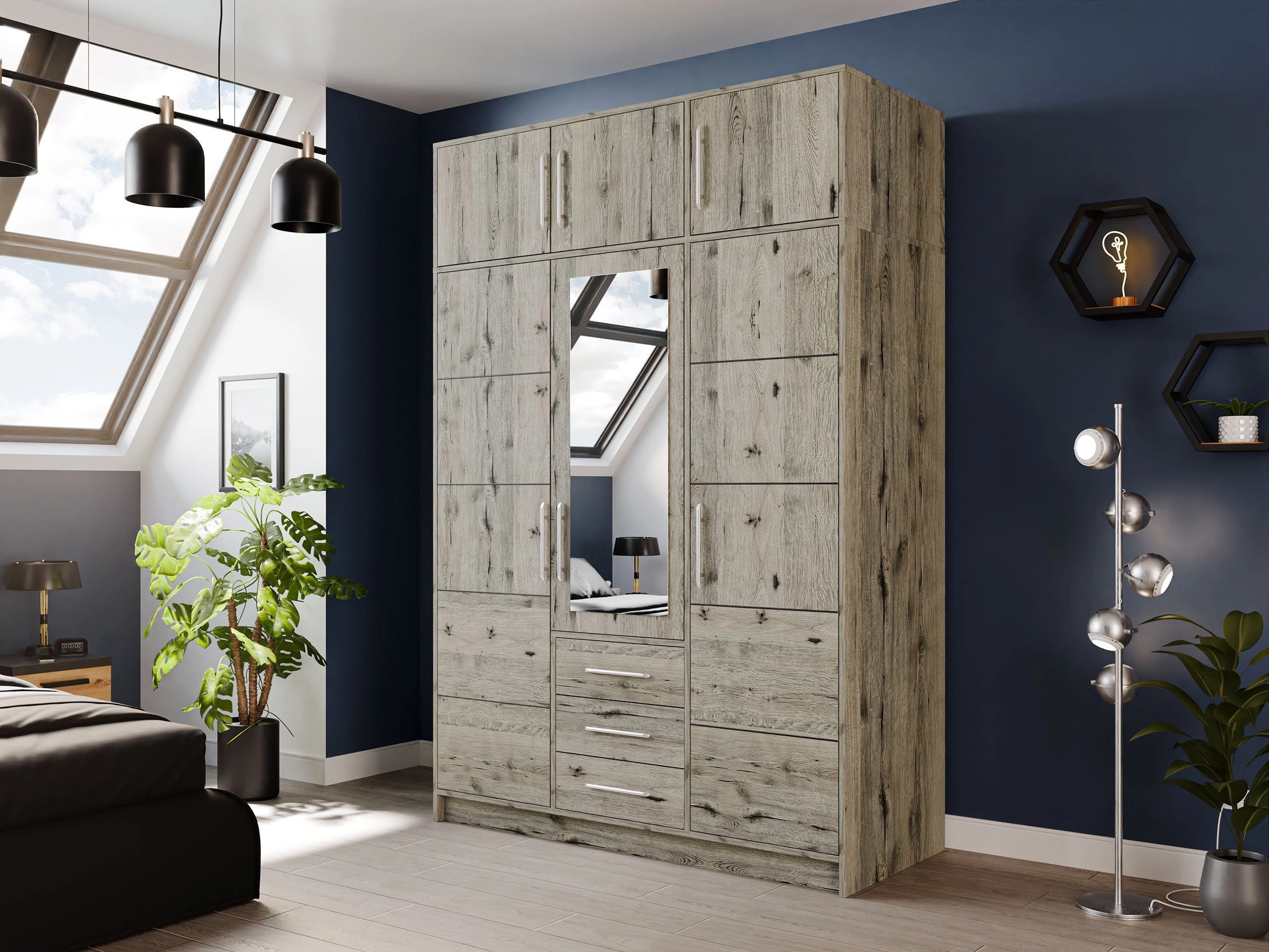 Armoire Dortivu 153 (Chêne wellington)