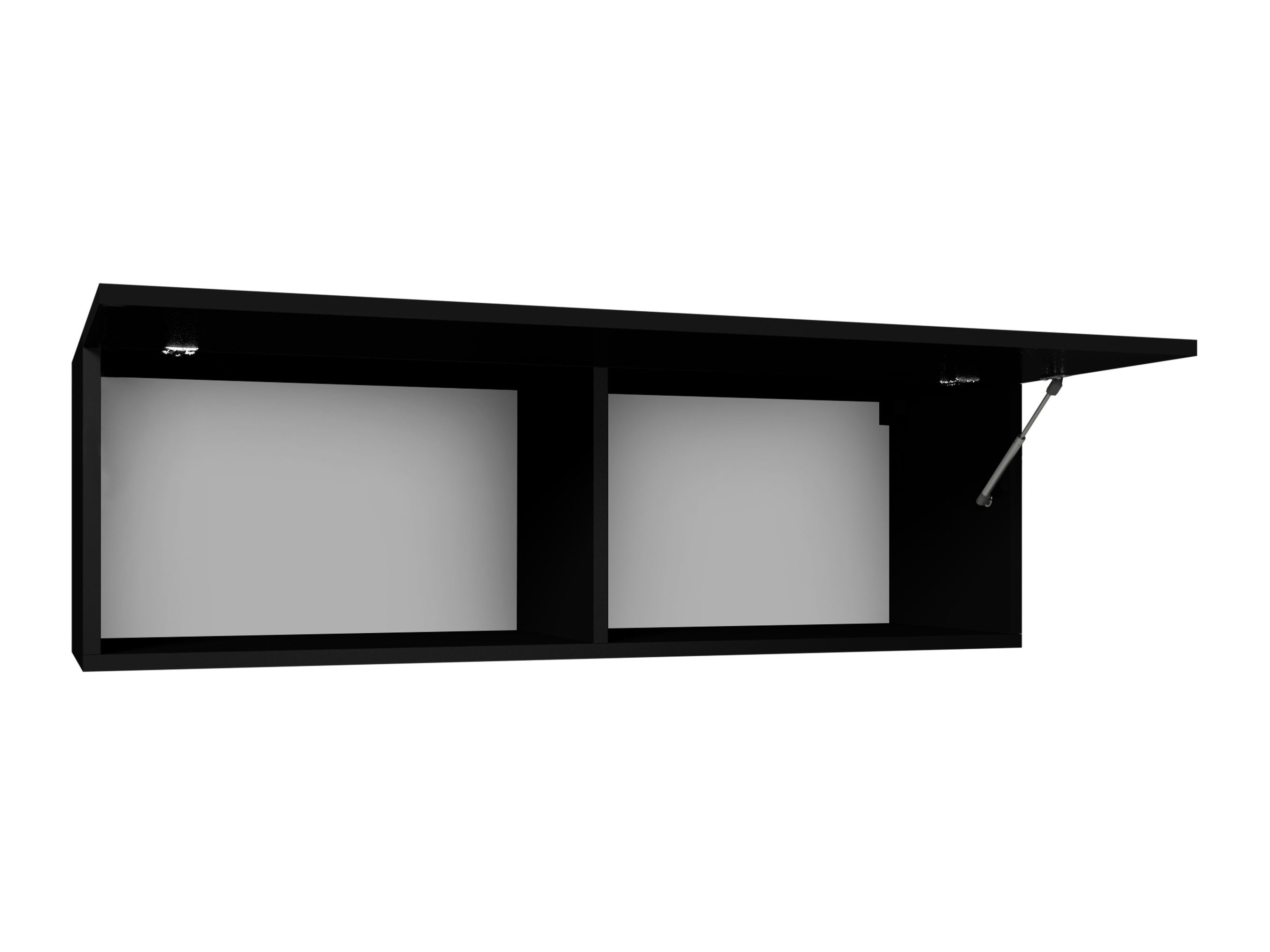 Armoire murale Tivdalu 101 (Noir + Noir brillant)