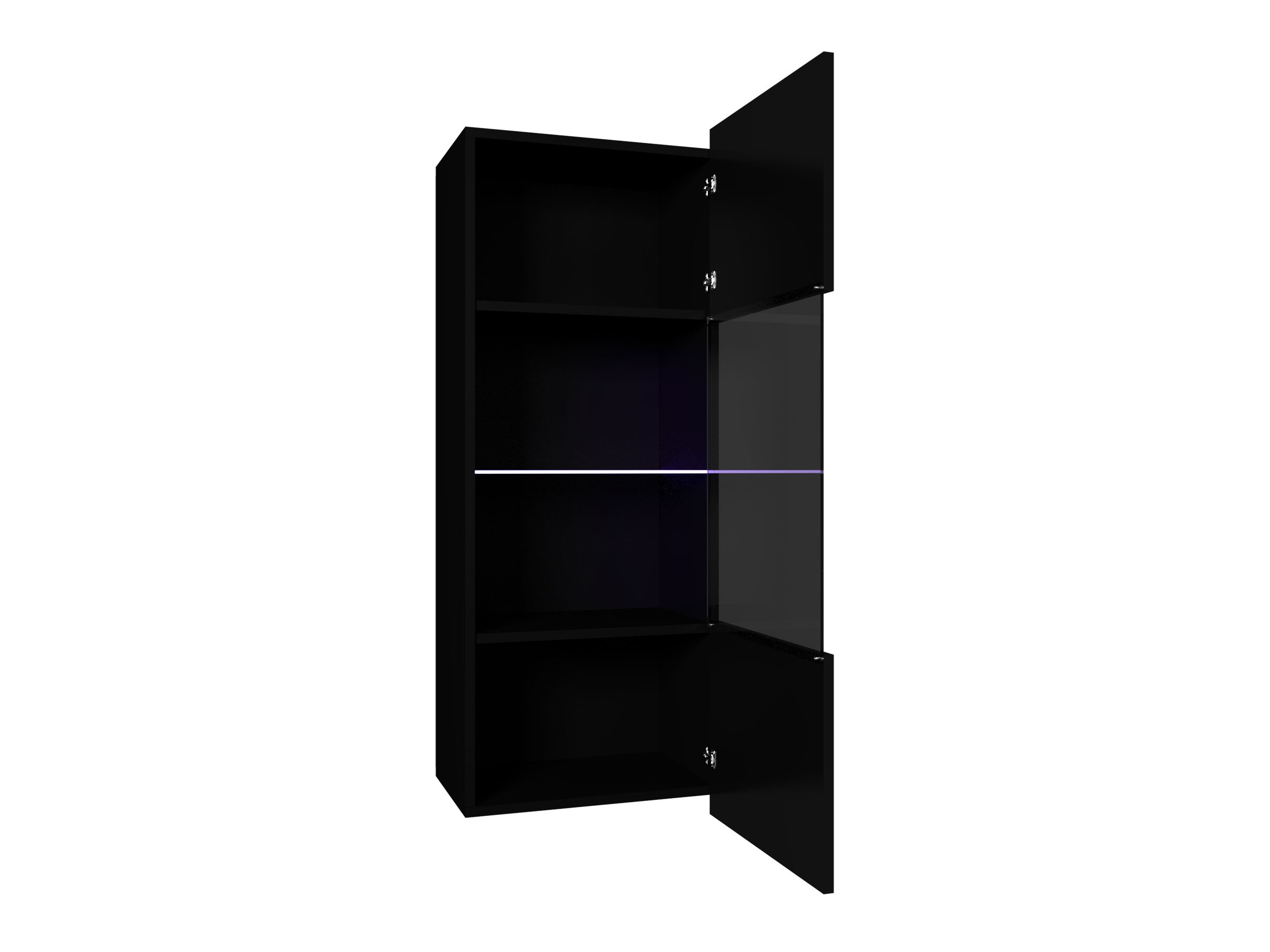 Armoire murale Remus I (Blanc + Blanc brillant)