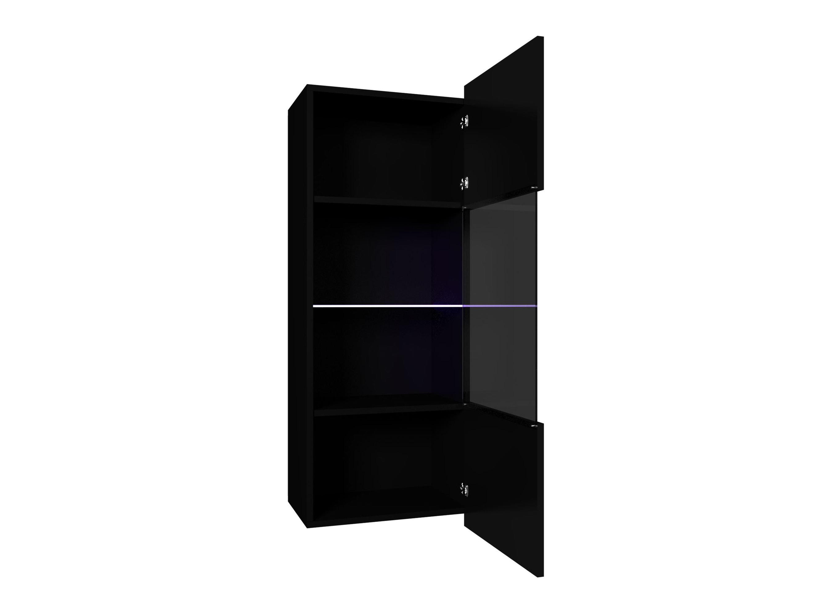 Armoire murale Remus I (Noir + Noir brillant)