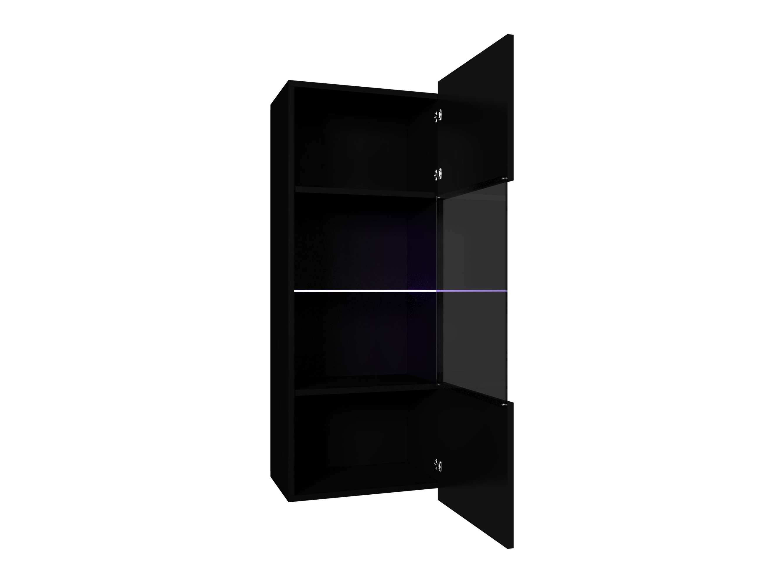 Armoire murale Remus I (Noir + Noir brillant)