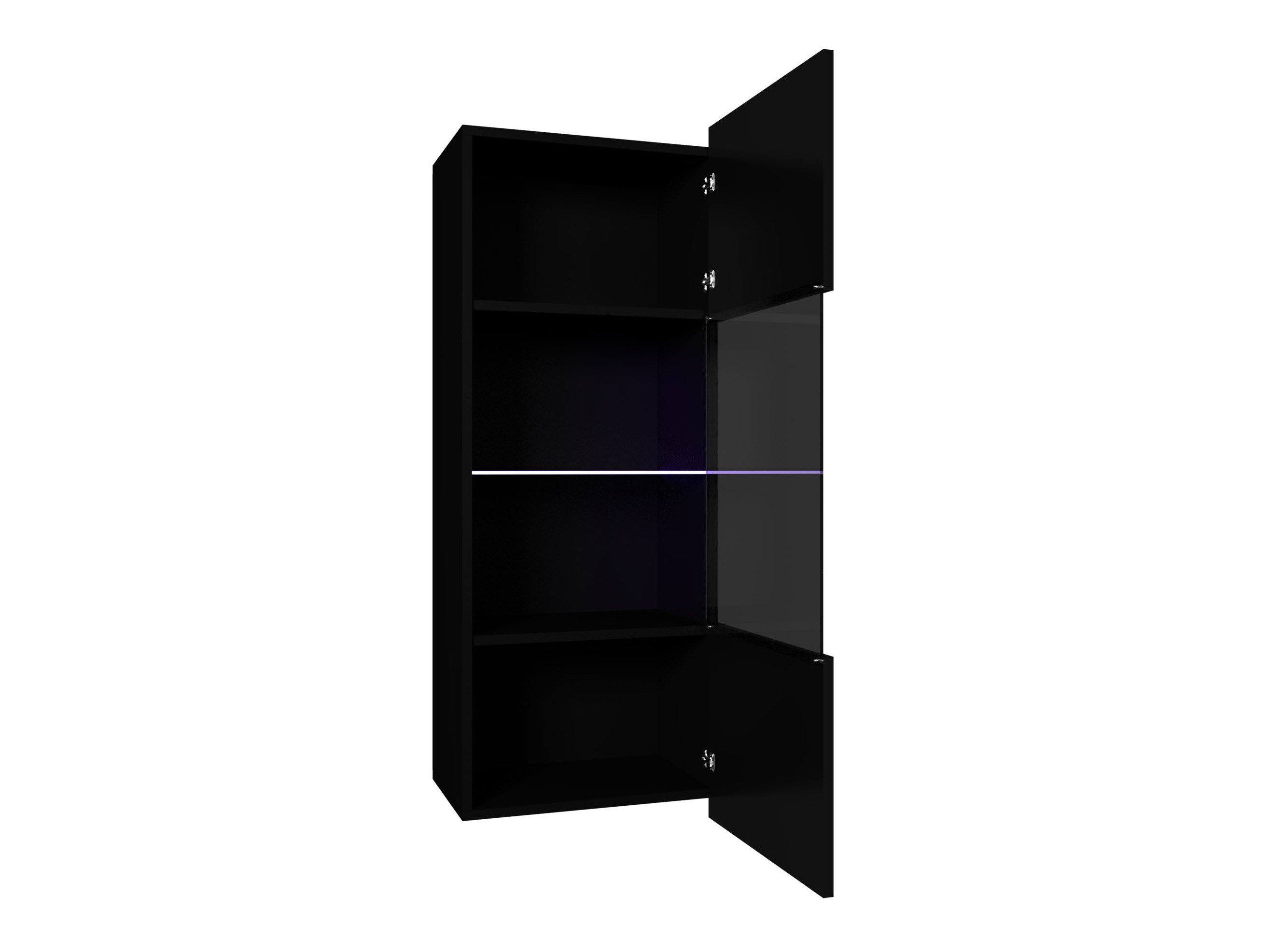 Armoire murale Remus I (Noir + Noir brillant)