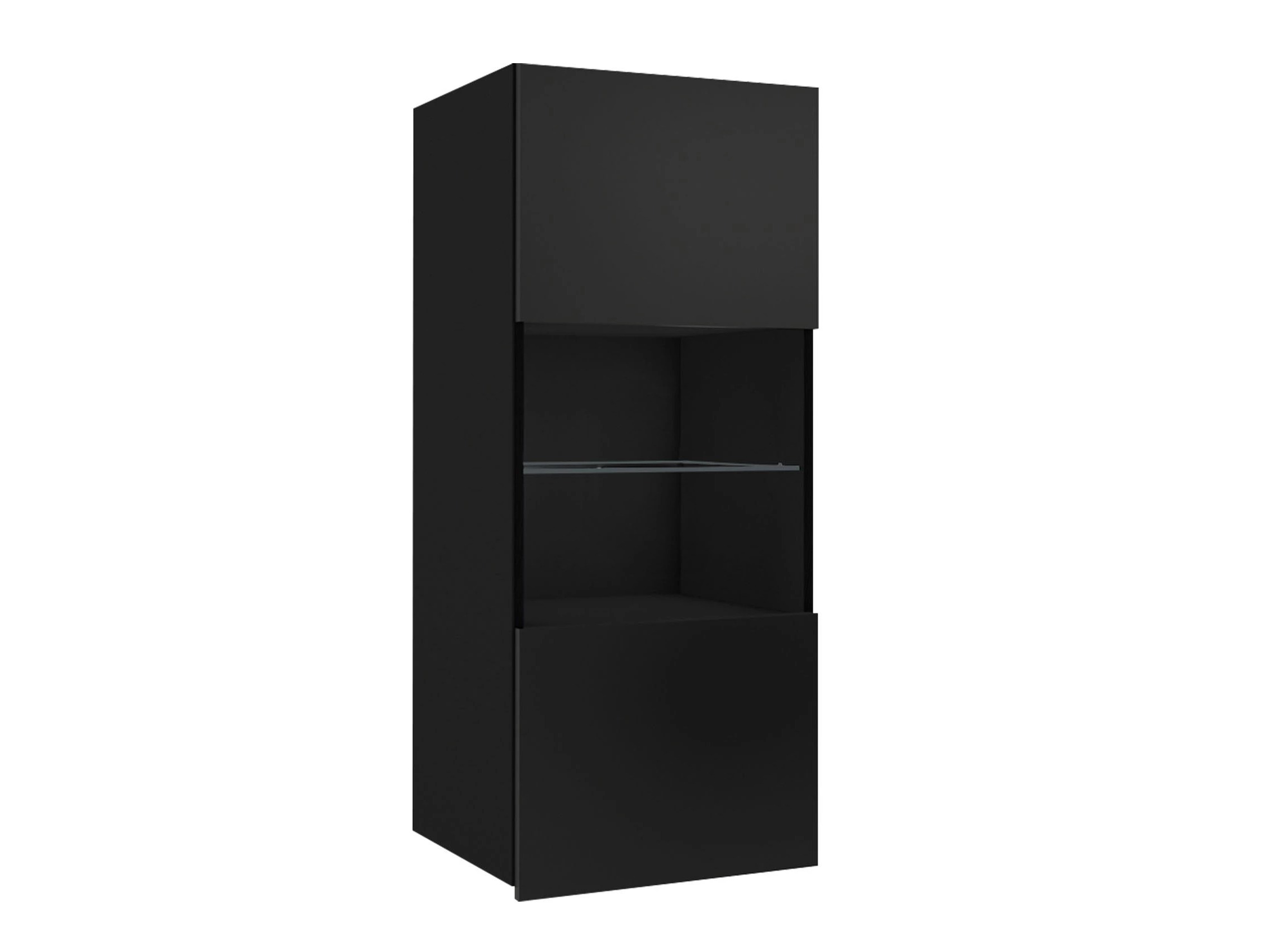 Armoire murale Tivdalu 102 (Noir + Noir brillant)