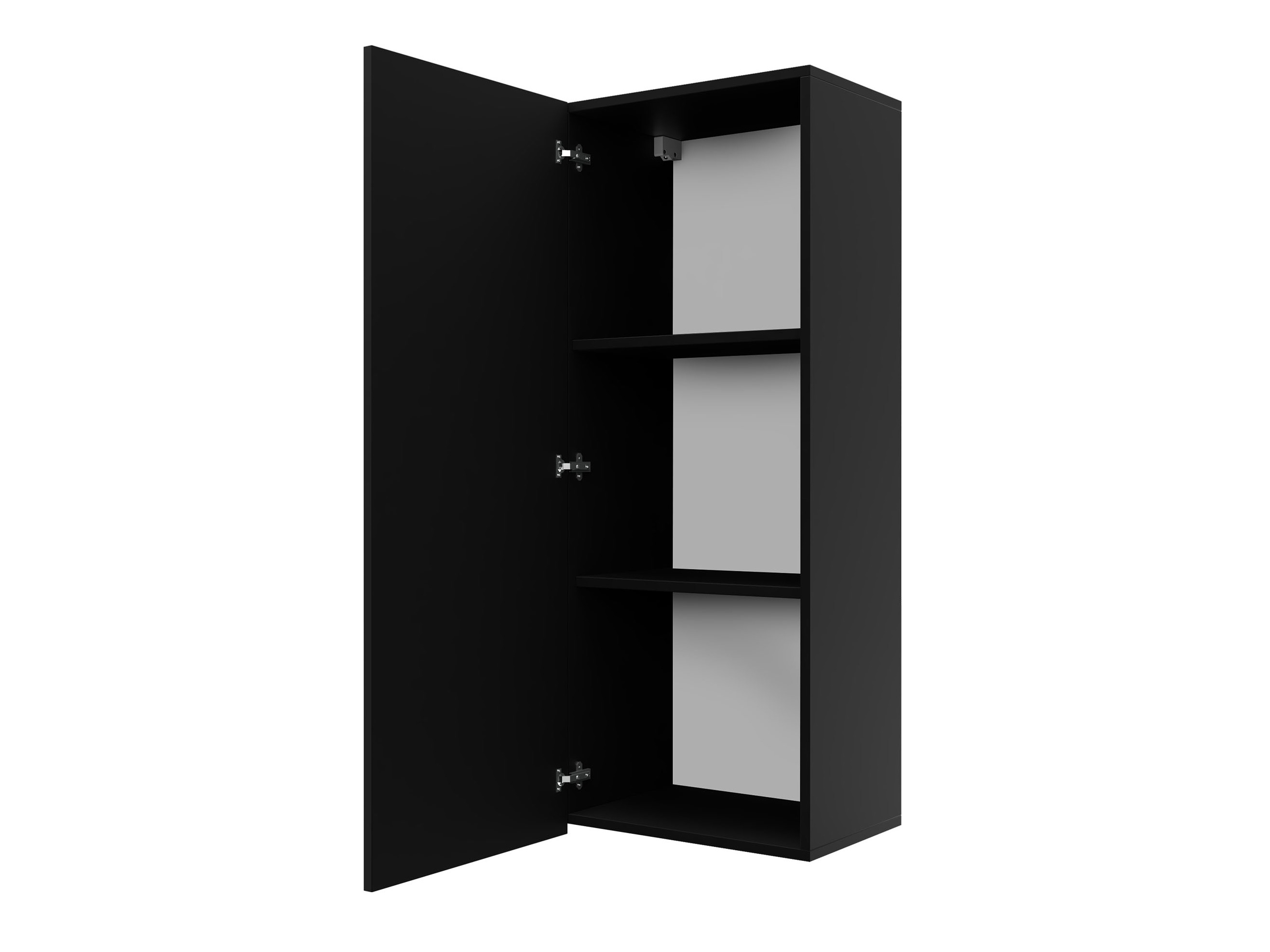 Armoire murale Remus III (Noir + Noir brillant)