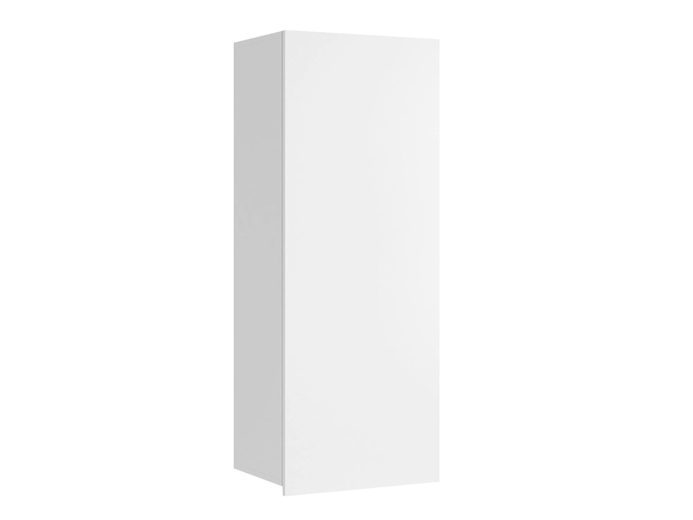 Armoire murale Tivdalu 126 (Blanc + Blanc brillant)