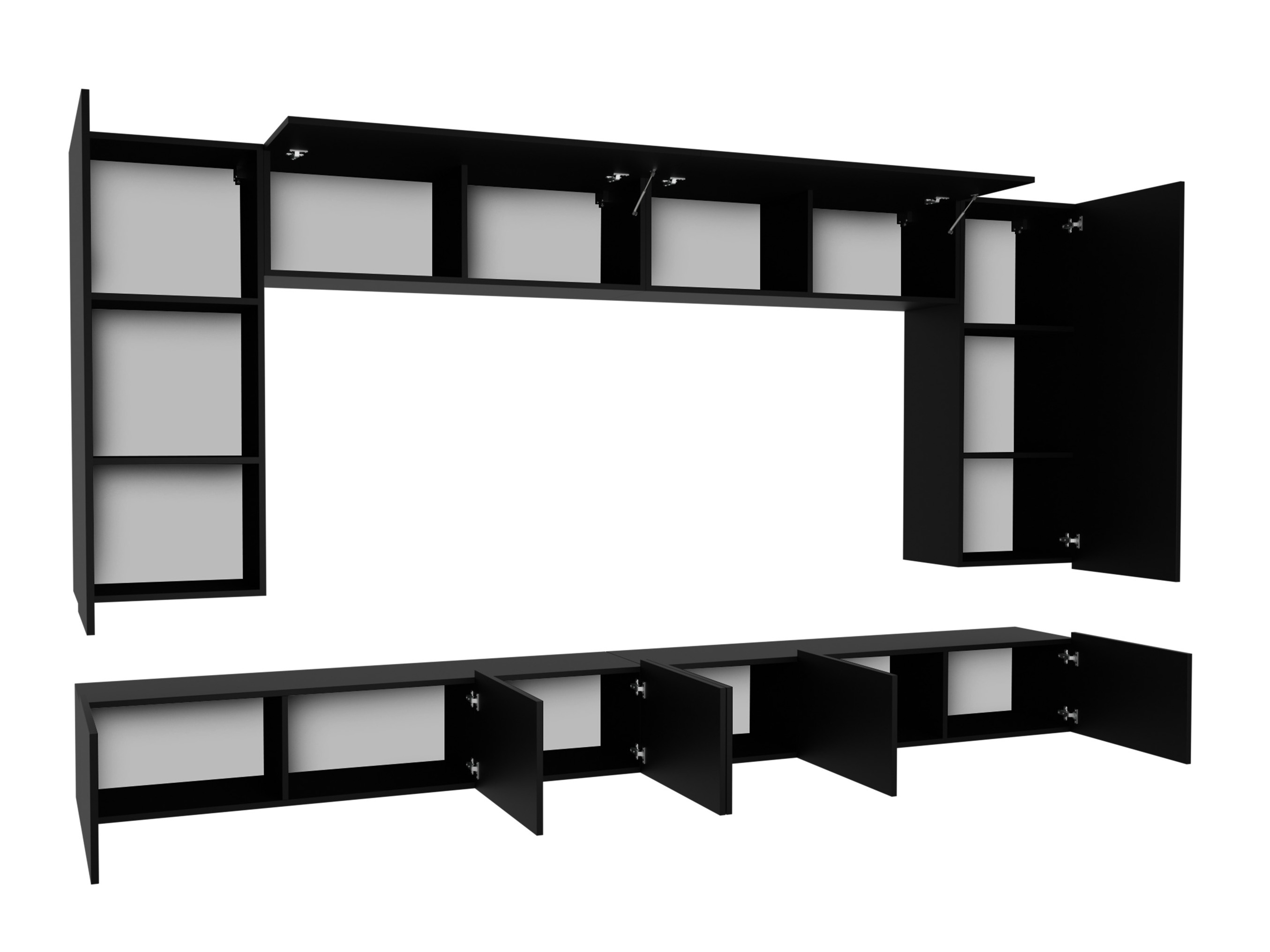 Ensemble de salon Remus XIII (Blanc + Blanc brillant)