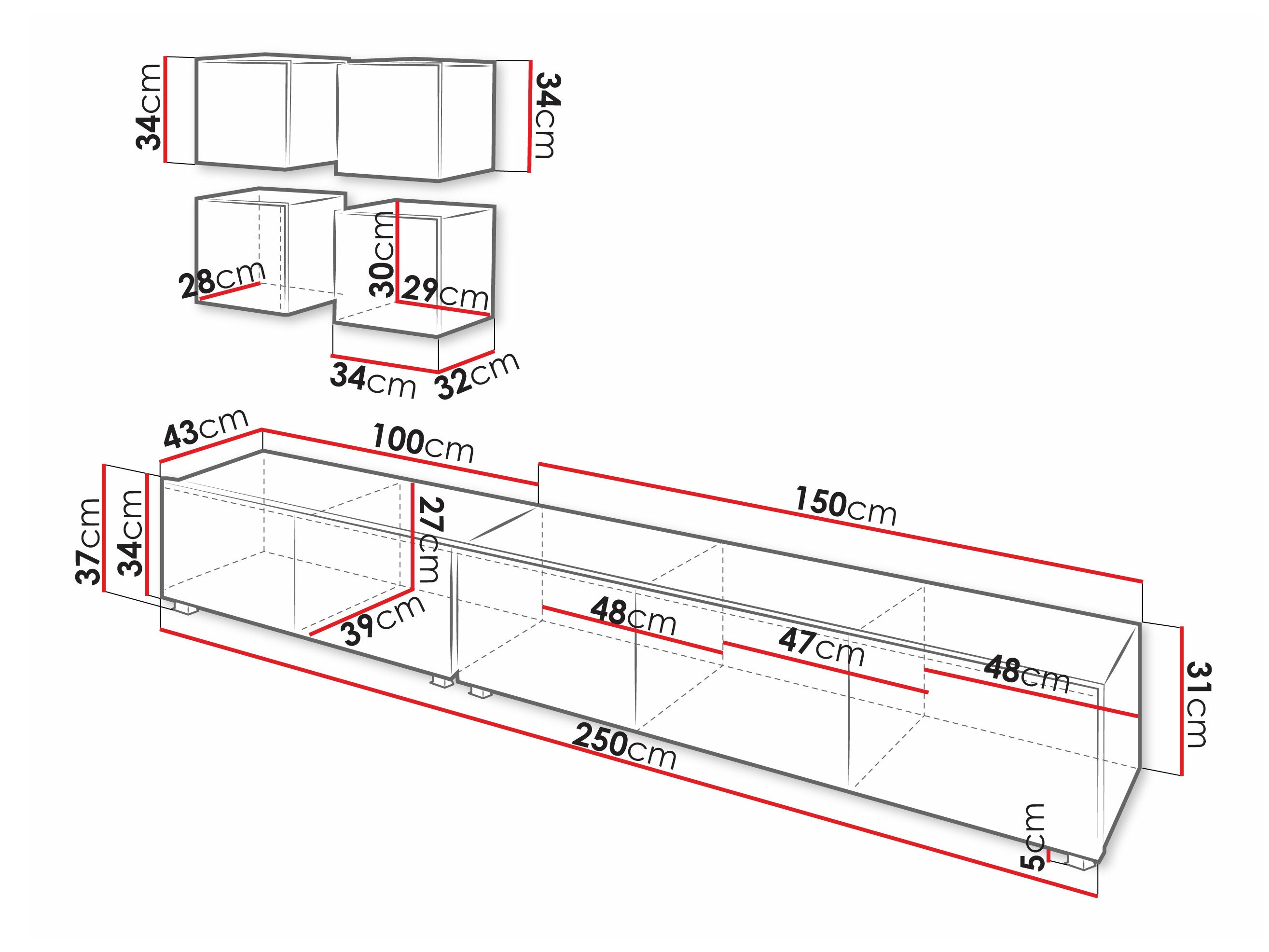 Ensemble de salon Remus XVIII (Noir + Noir brillant)