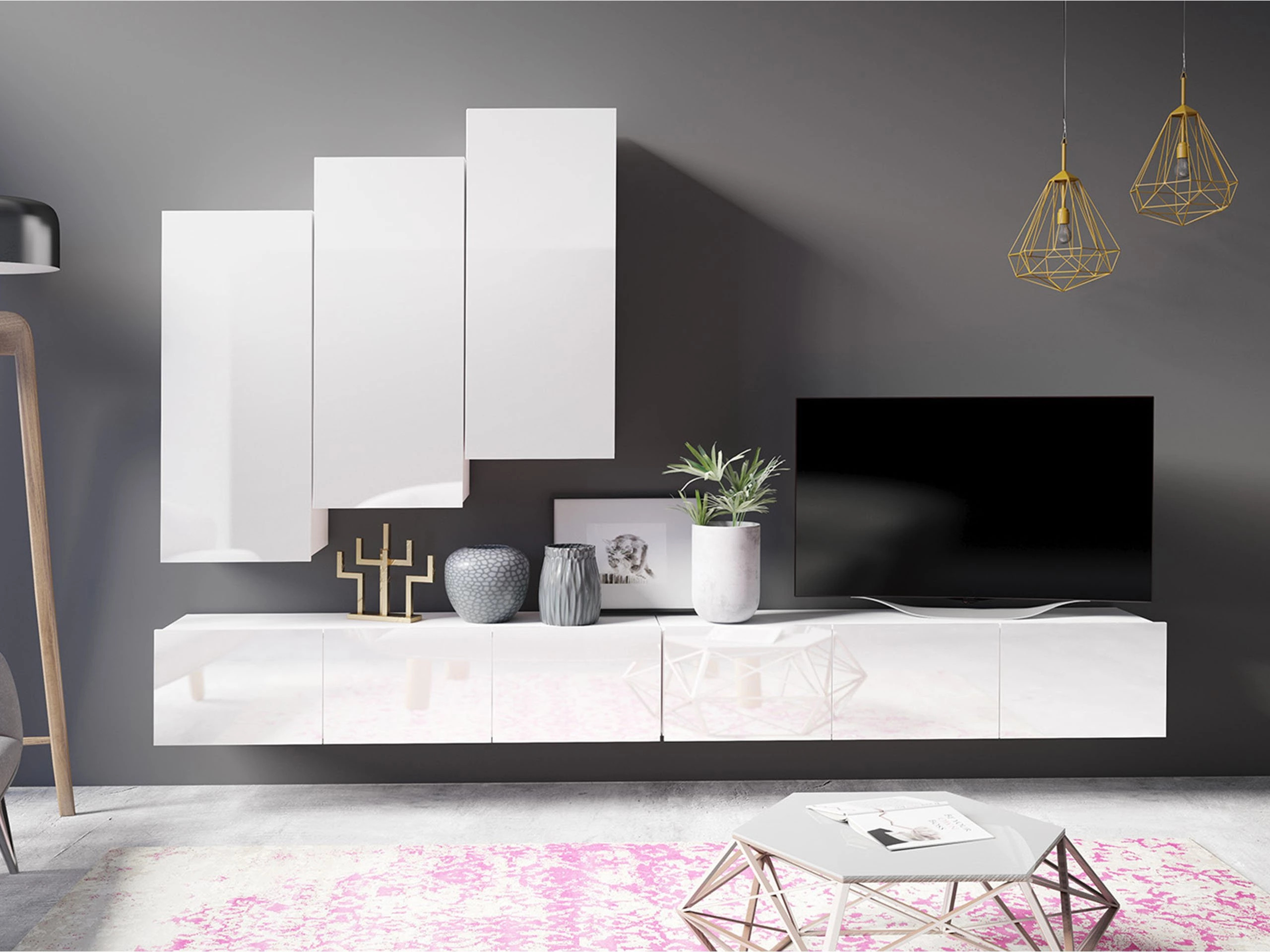 Ensemble de salon Tivdalu 131 (Blanc)