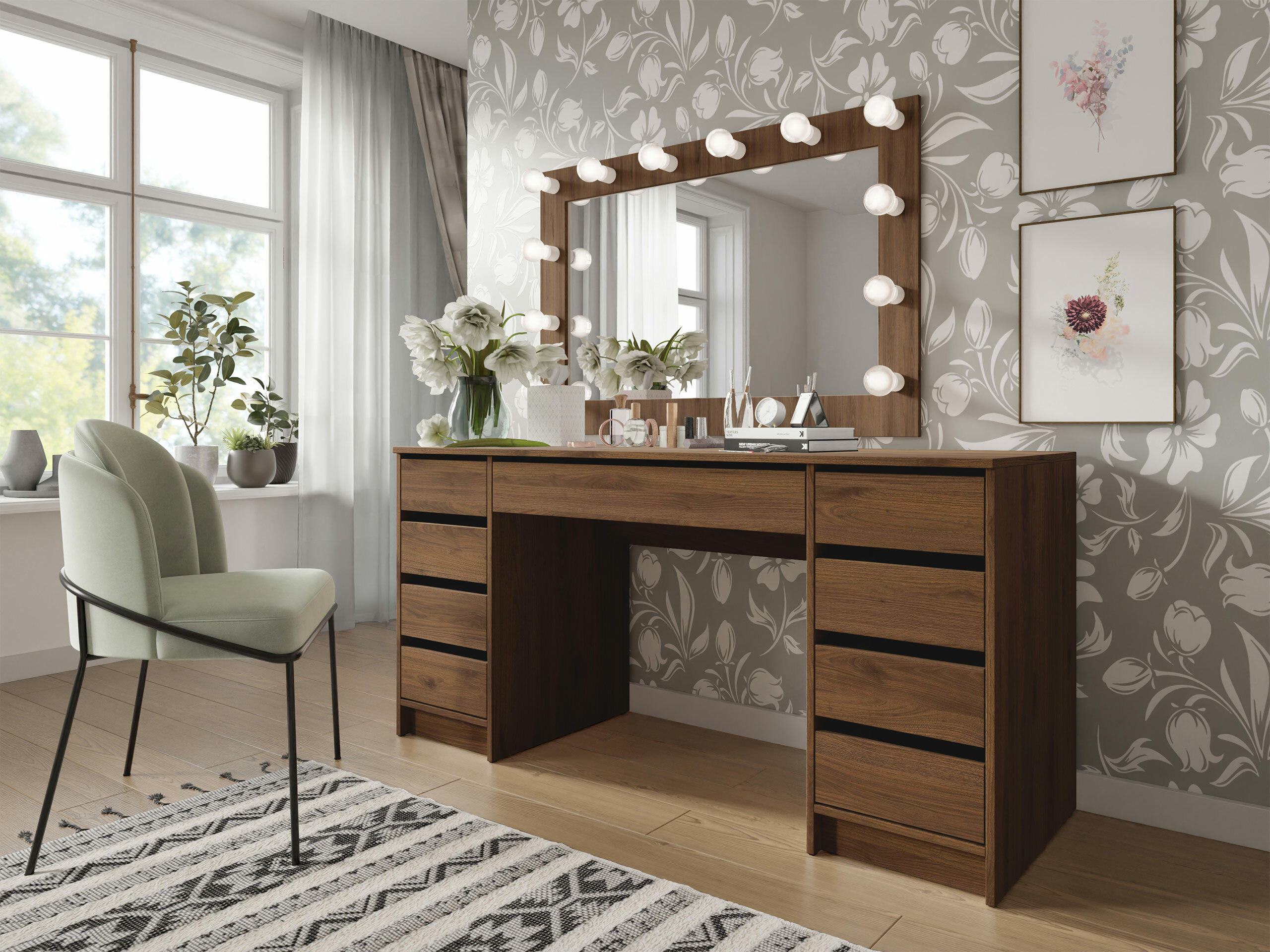 Bureau Comfivo Terros II (Noyer)