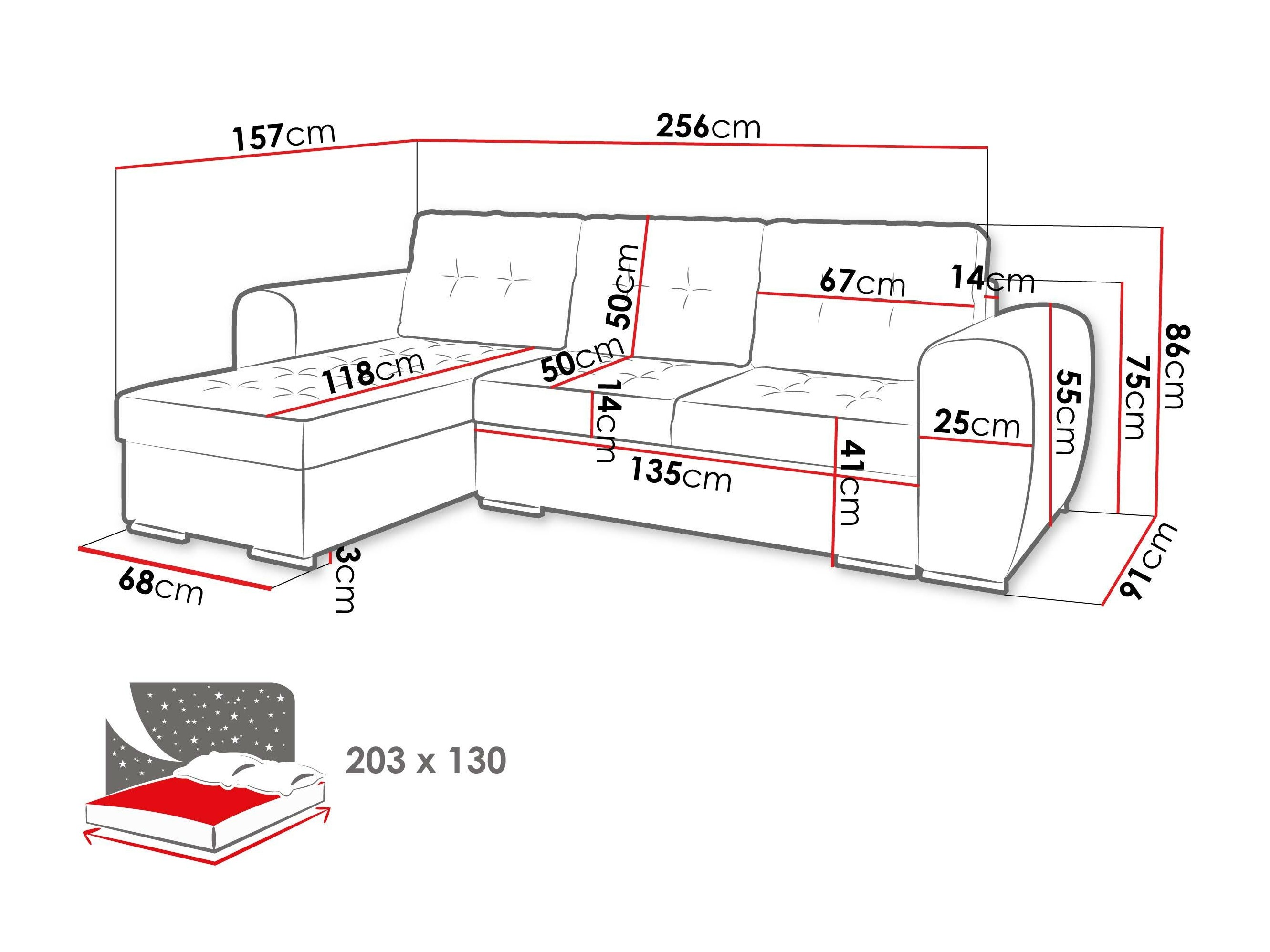 Canapé d'angle Muncie 109 (Manila 07)