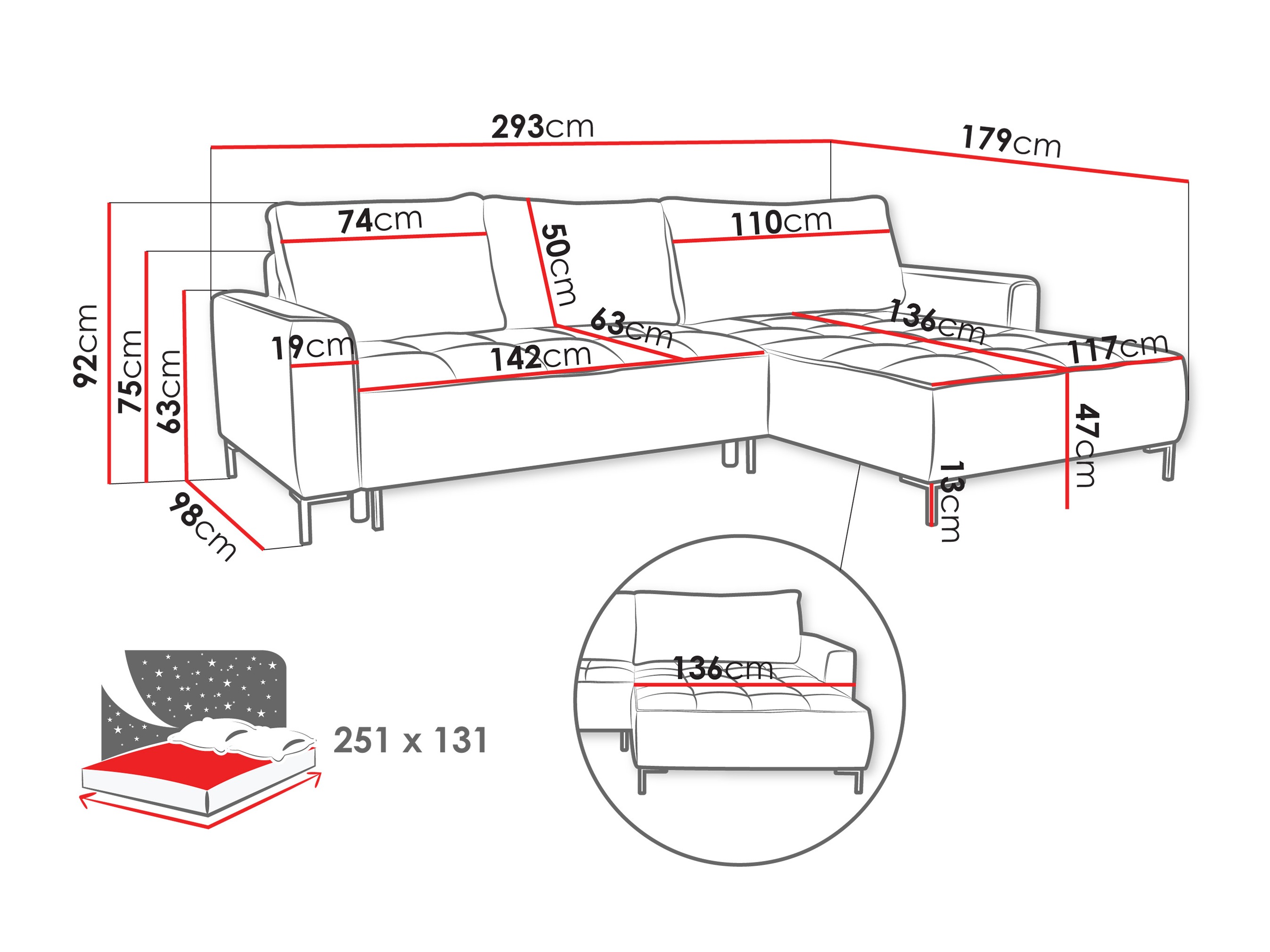 Canapé d'angle TrendyNest Valetio (Genesis 18)