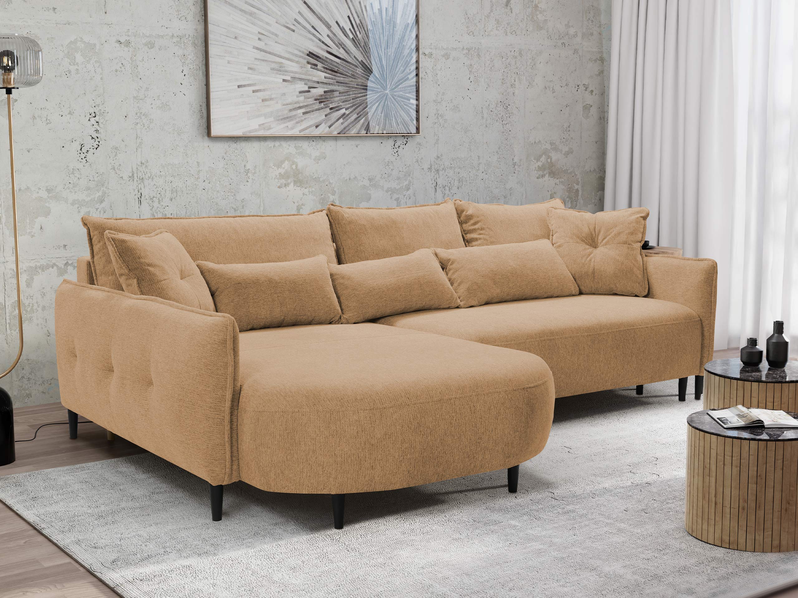 Canapé d'angle TrendyNest Prunal (Glow 07)