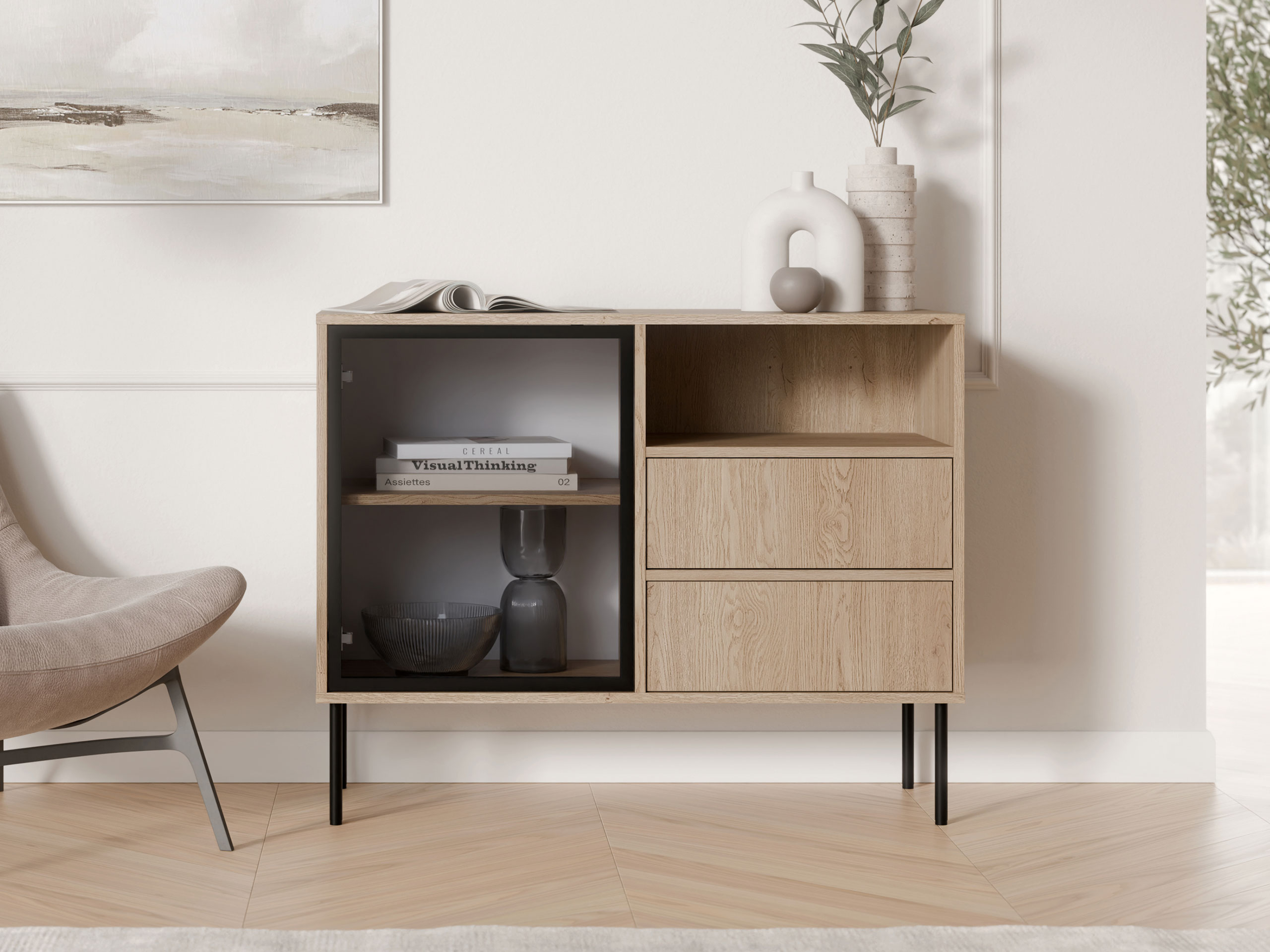 Commode Merevai 100 (Chêne)