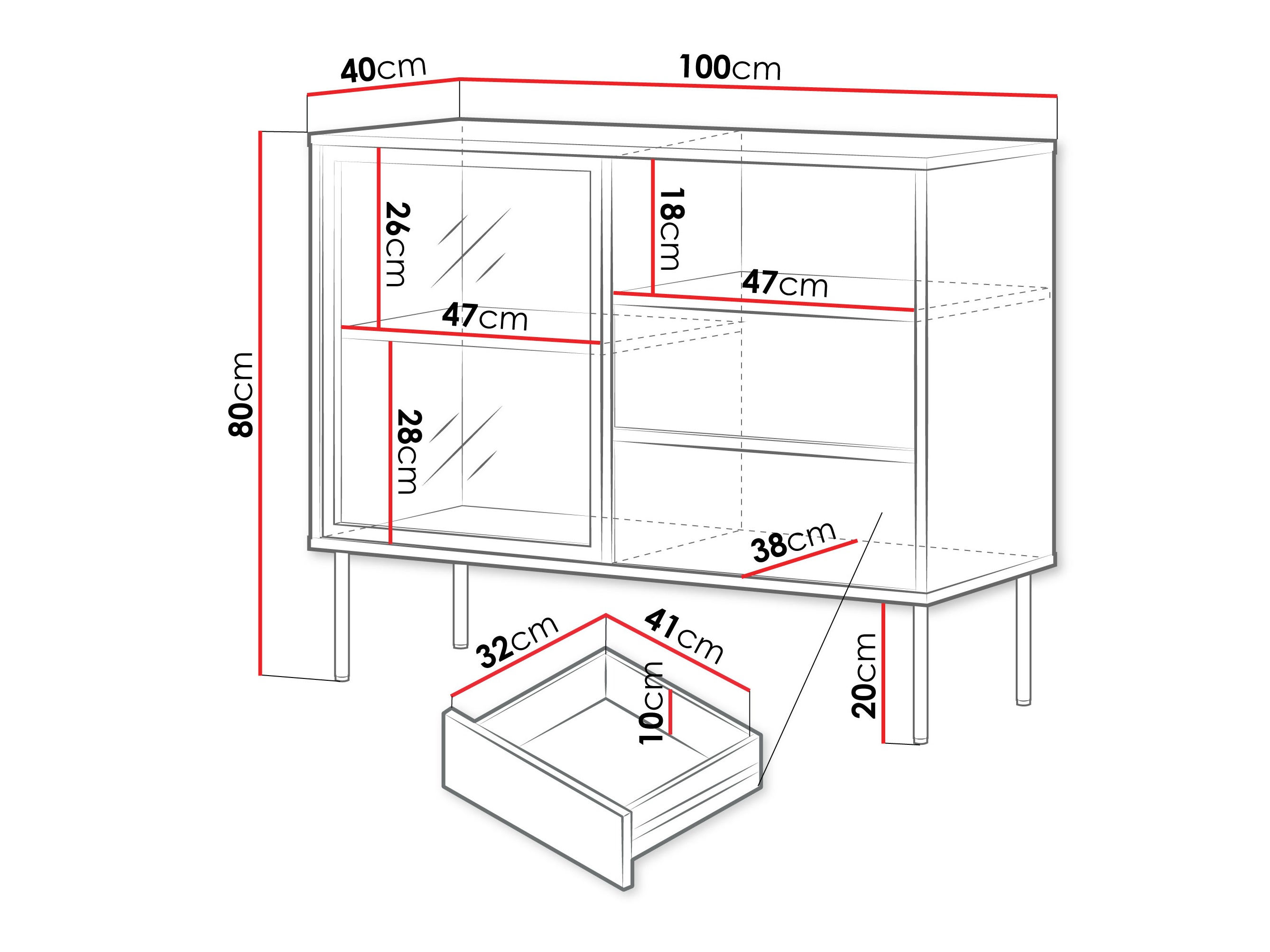 Commode Merevai 100 (Chêne)