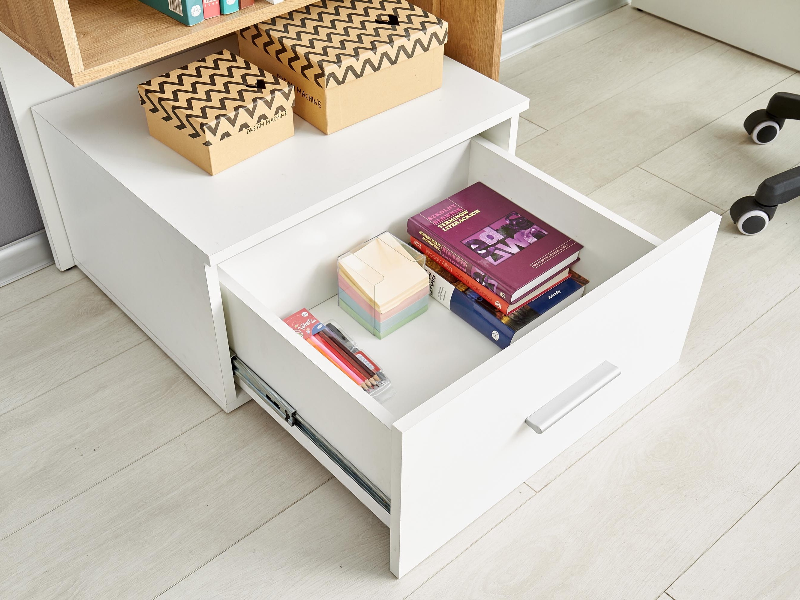 Bureau Houston 826 (Blanc + Chêne doré)