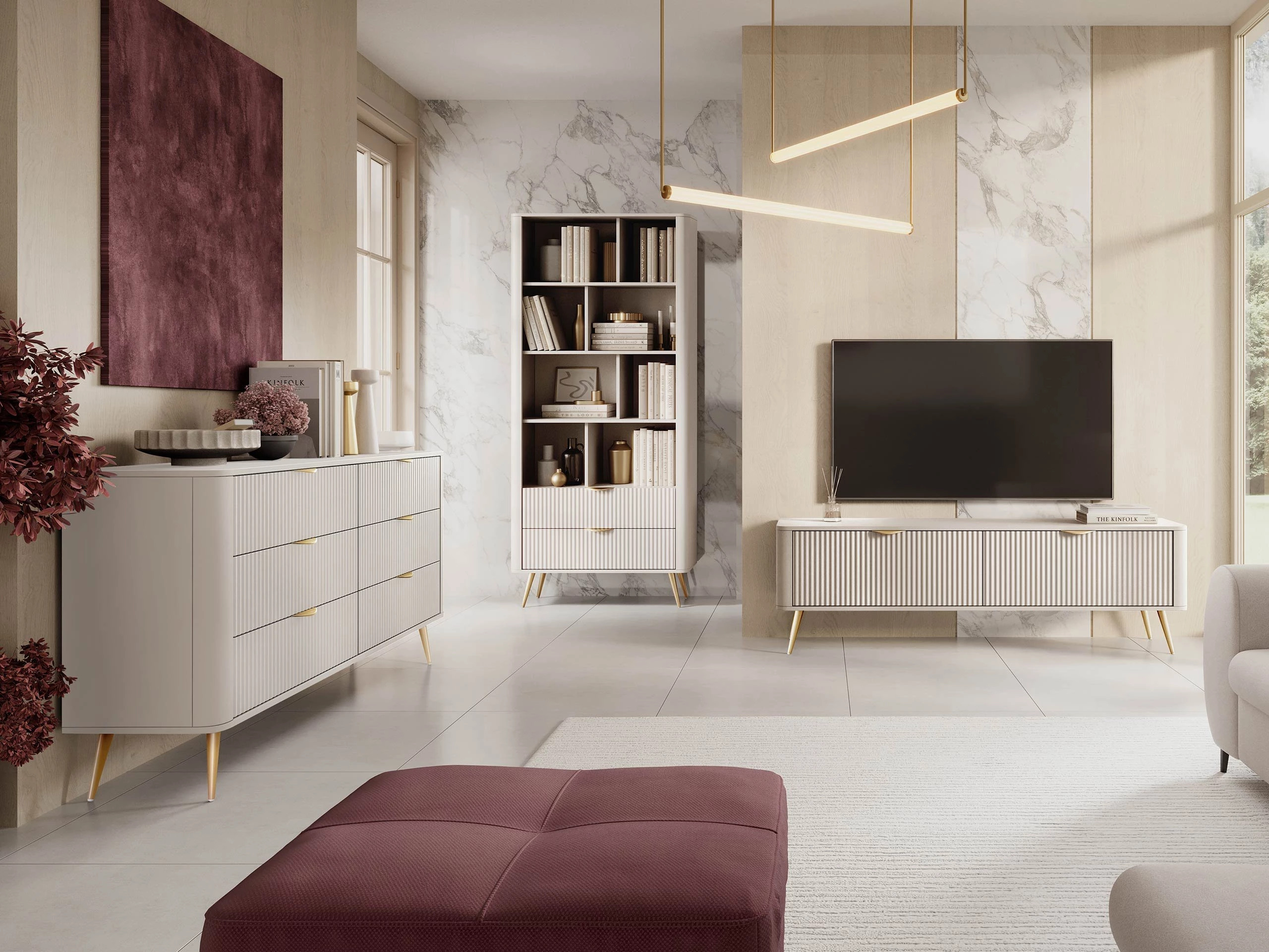 Meuble TV Lectum (Beige)