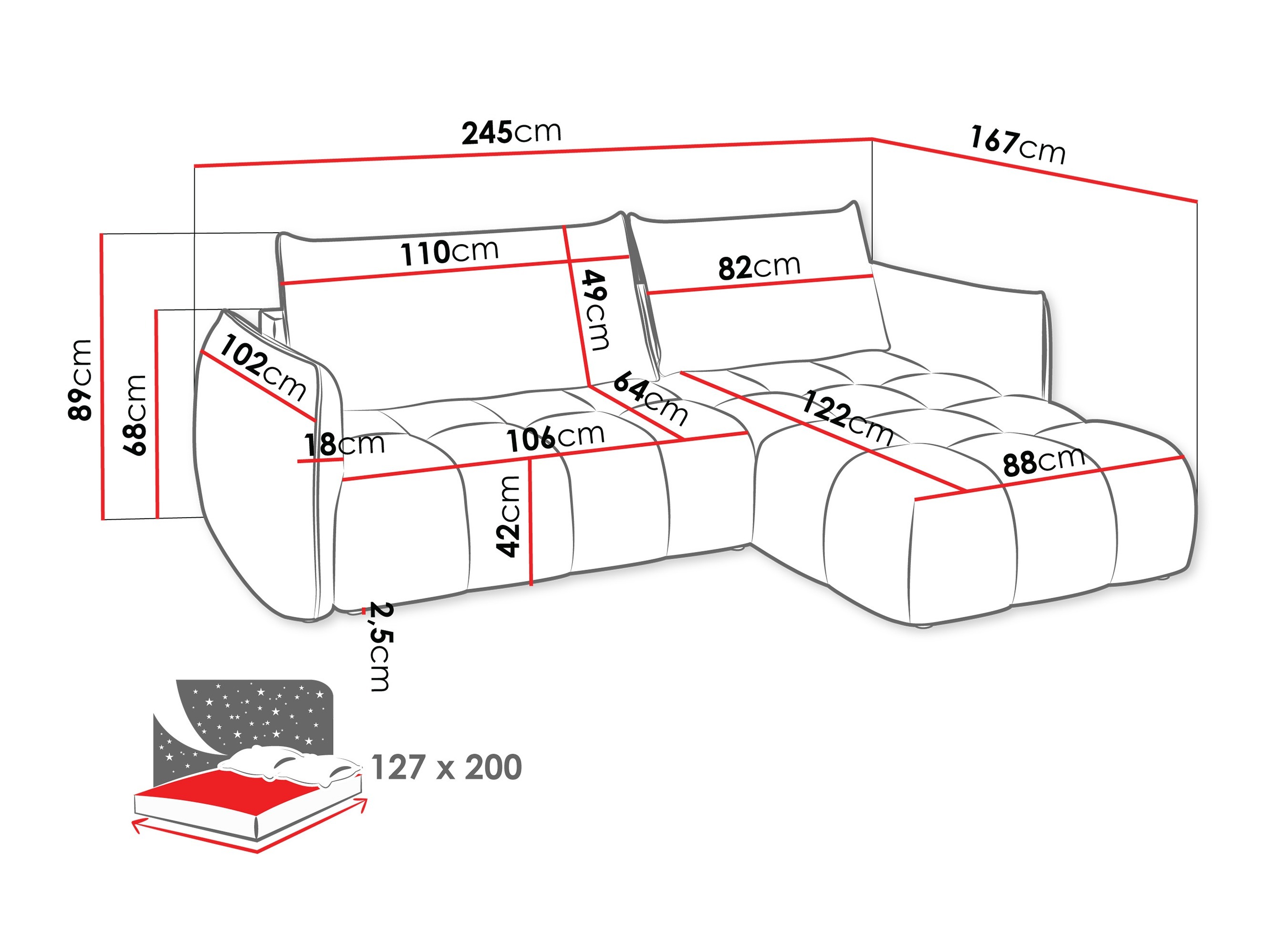 Canapé d'angle Naturis (Lumo 55)