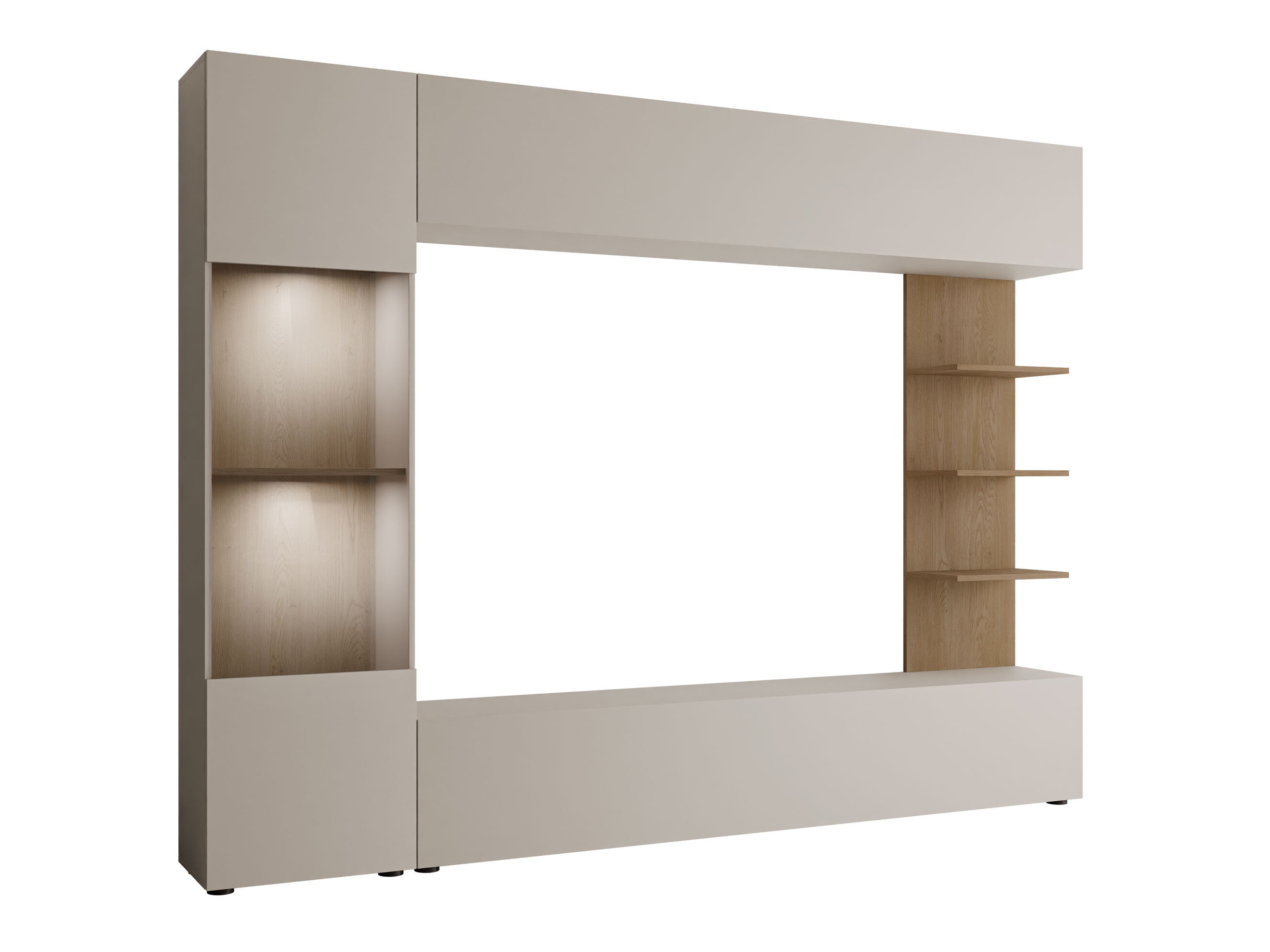 Ensemble de salon Comfivo 210 (Cachemire + Chêne)