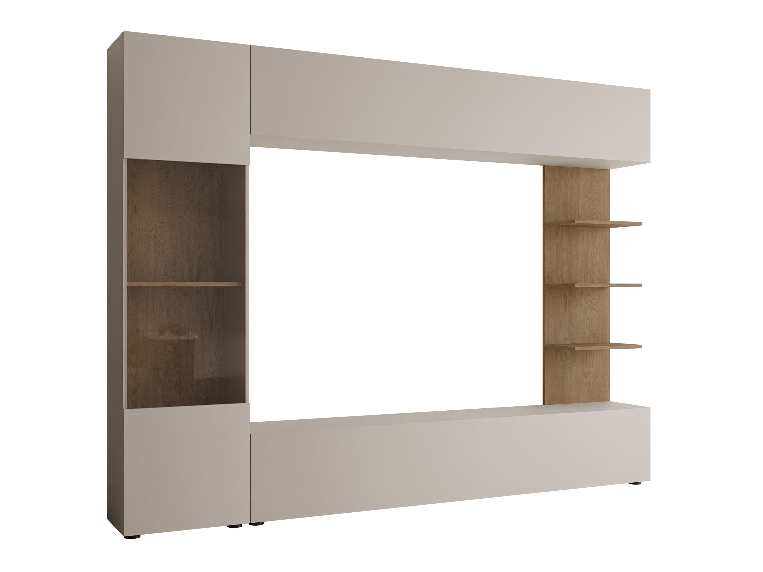 Ensemble de salon Comfivo Animus (Cachemire + Chêne)