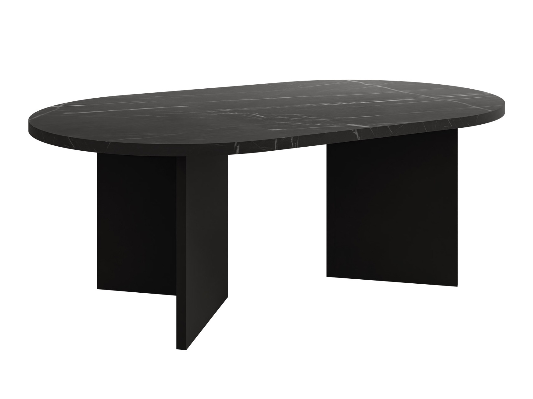 Table basse Comfivo 509 (Marbre noir + Noir)