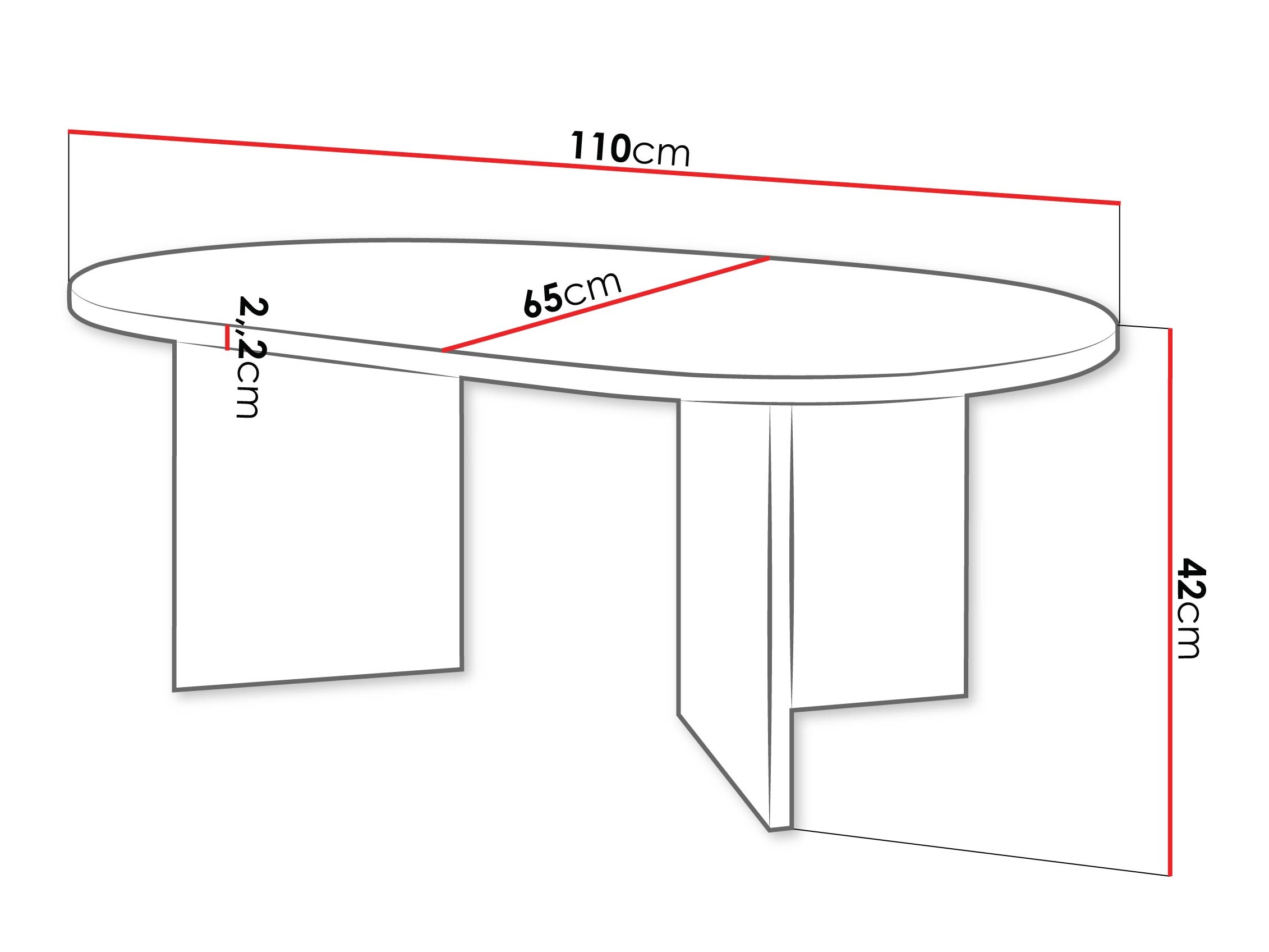 Table basse Comfivo Fungus (Noyer)