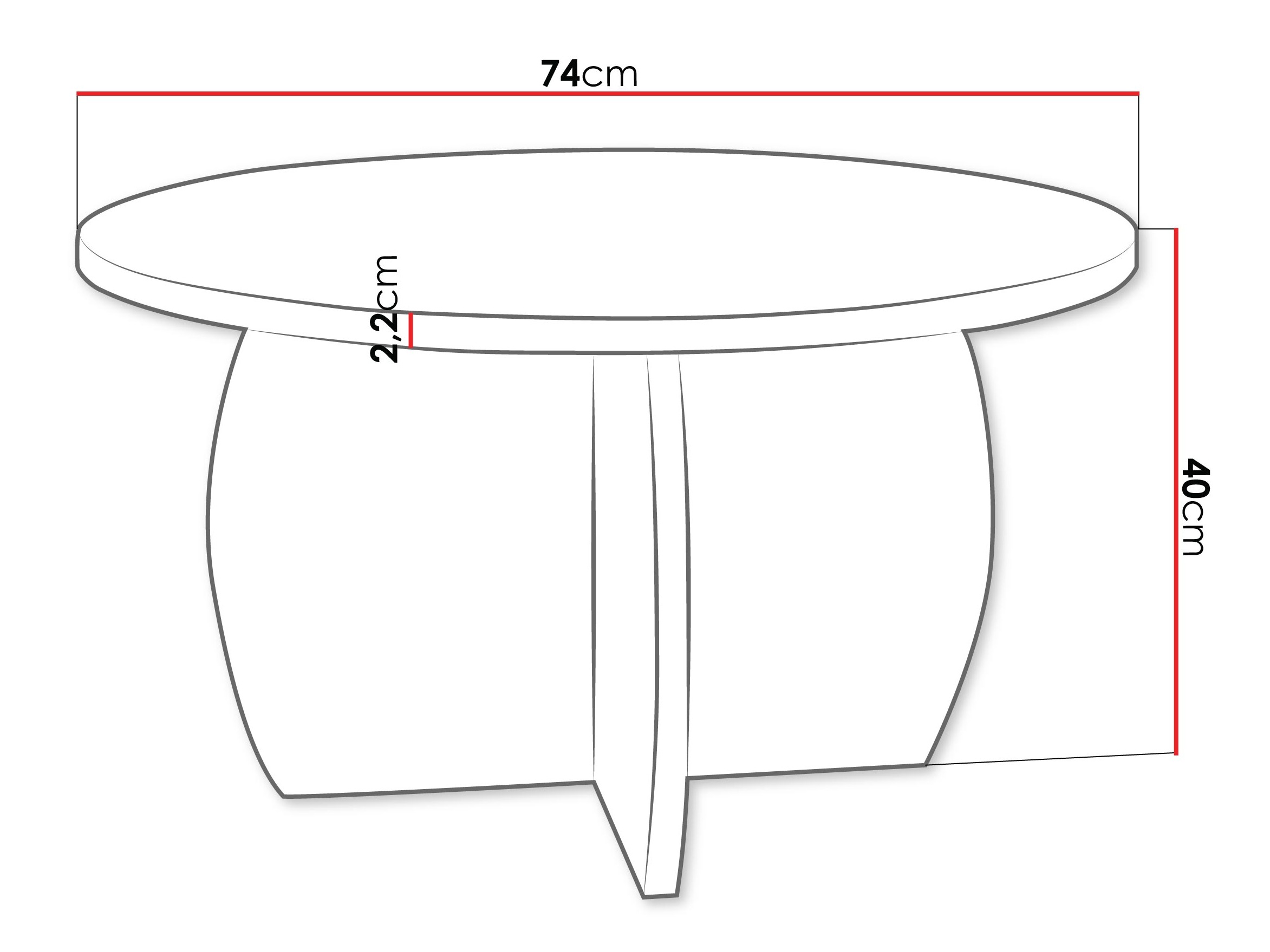 Table basse Comfivo Pagas (Chêne)