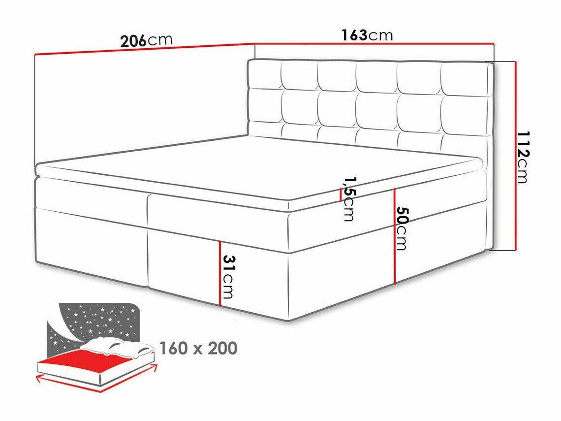 Lit boxspring Comfivo Osculum I (Lambi 03)