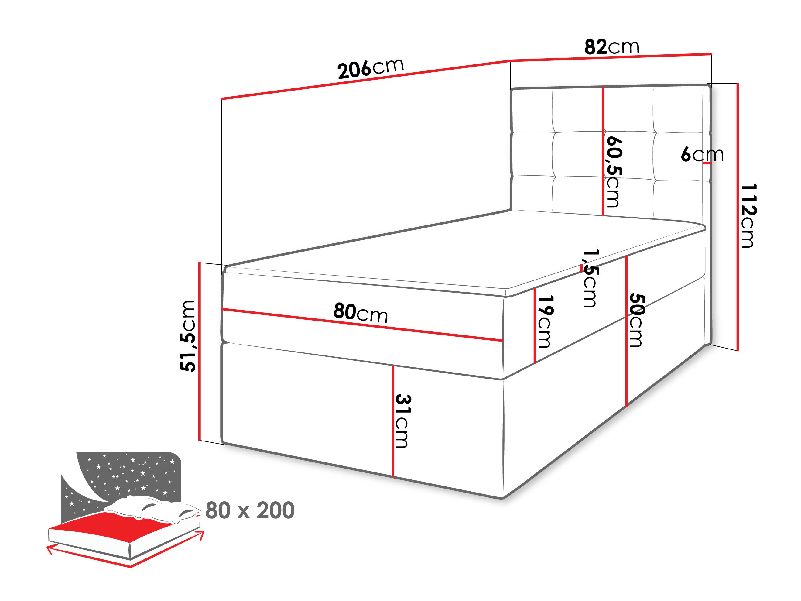 Lit boxspring Comfivo Osculum II (Lambi 06)