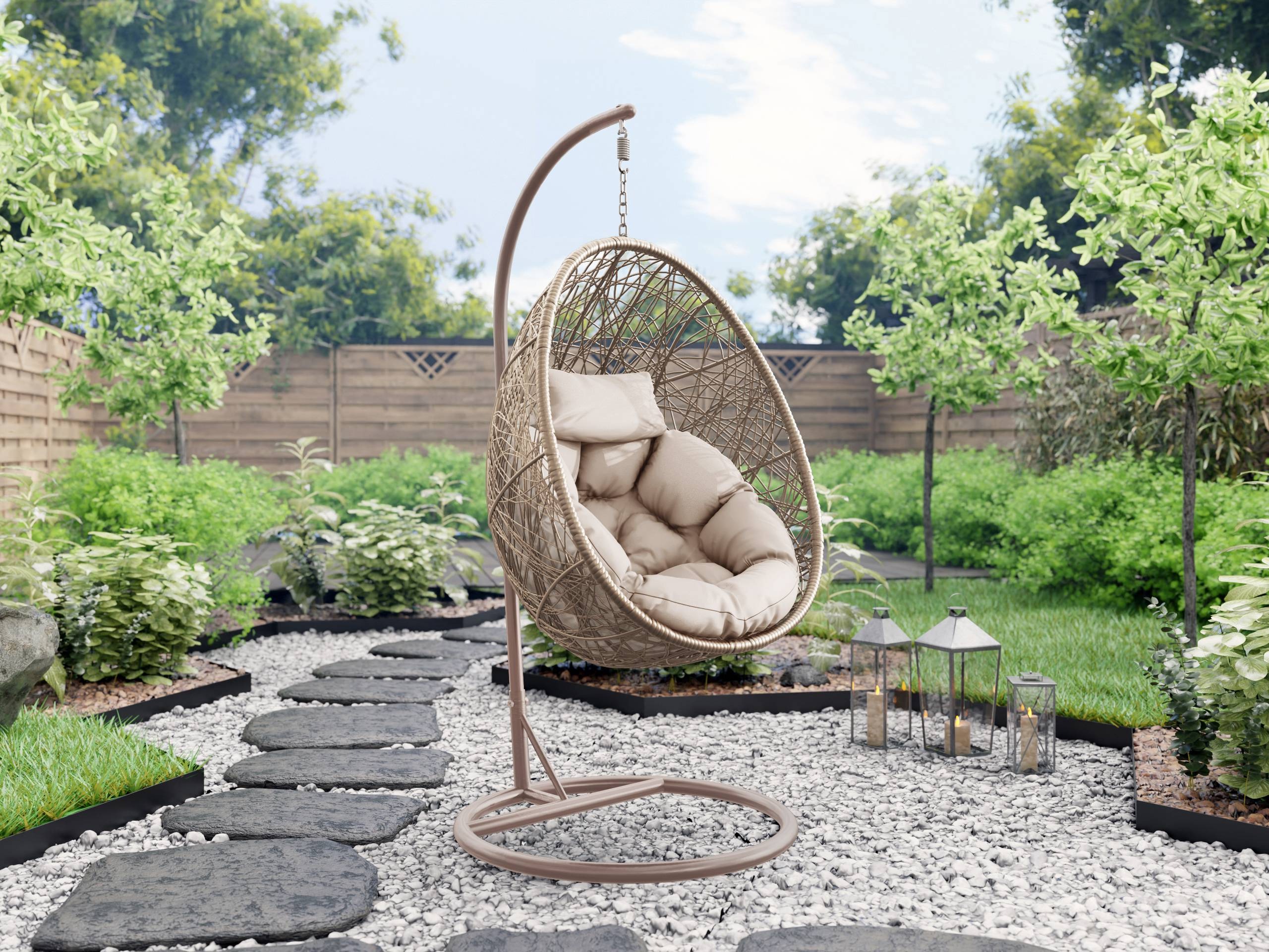 Chaise suspendu Comfivo Undtudo (Beige)